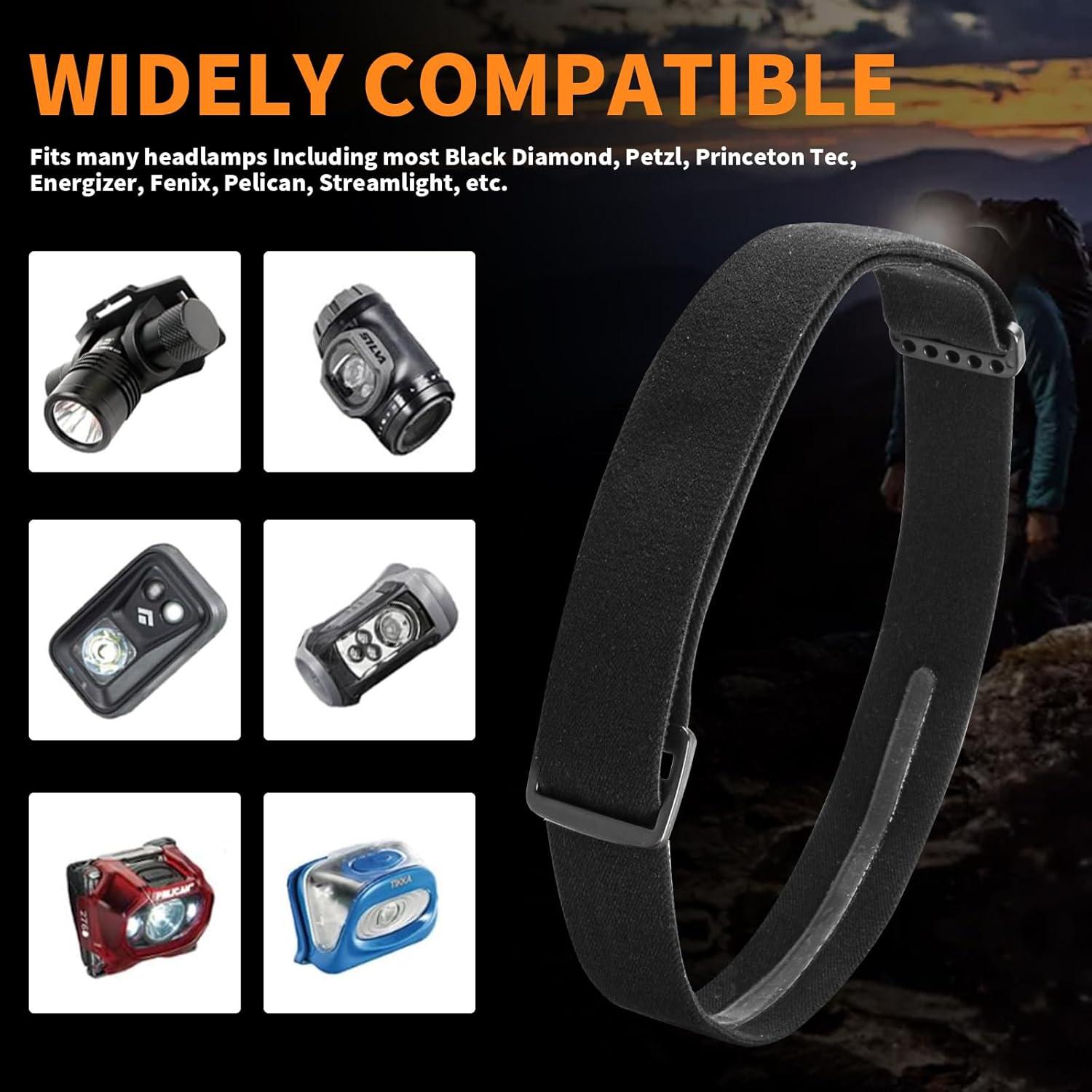 Correa de Reemplazo para Linterna Frontal 1" Elástica - 2 Piezas