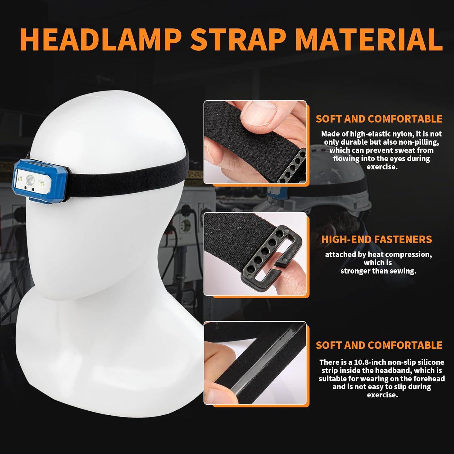 Correa de Reemplazo para Linterna Frontal 1" Elástica - 2 Piezas