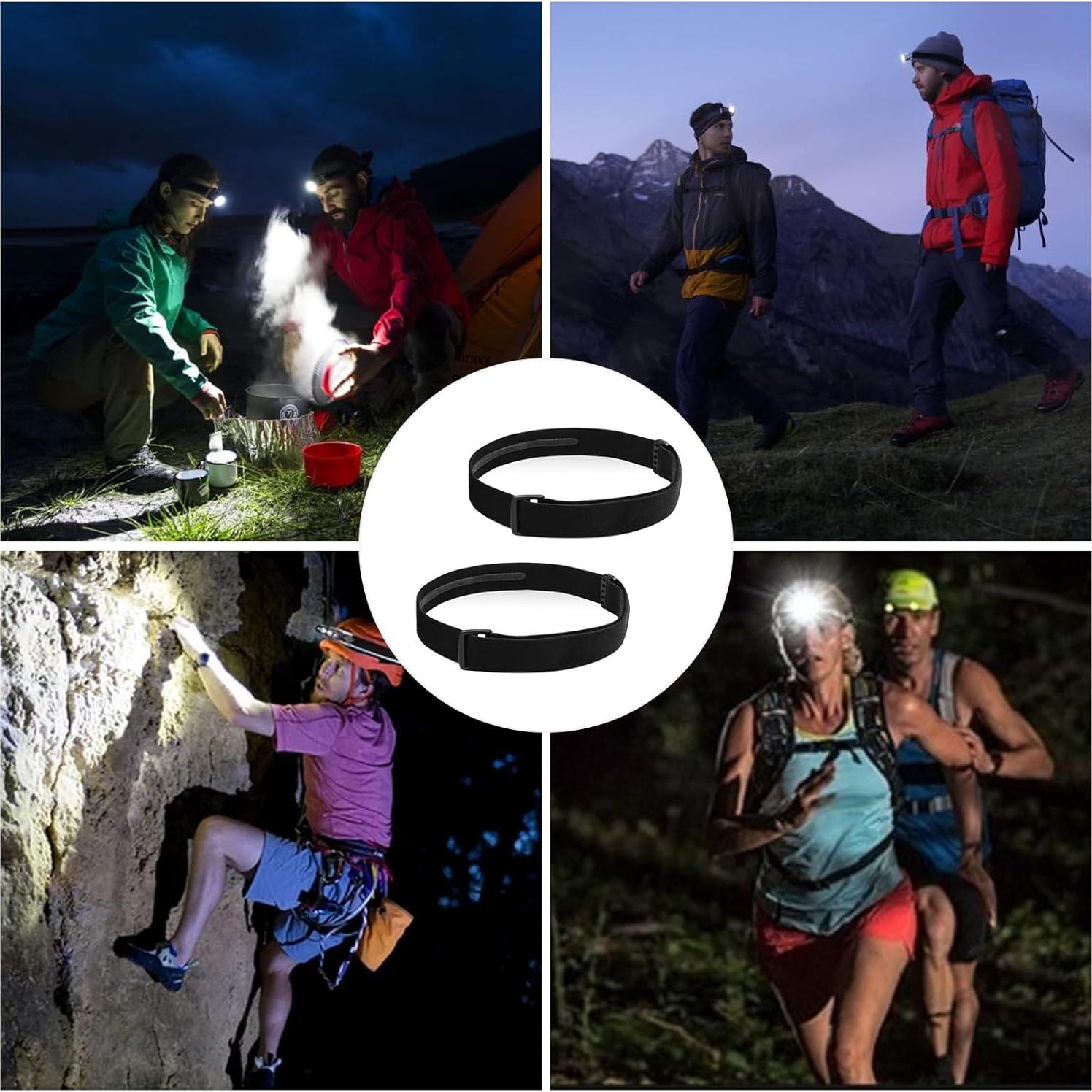 Correa de Reemplazo para Linterna Frontal 1" Elástica - 2 Piezas