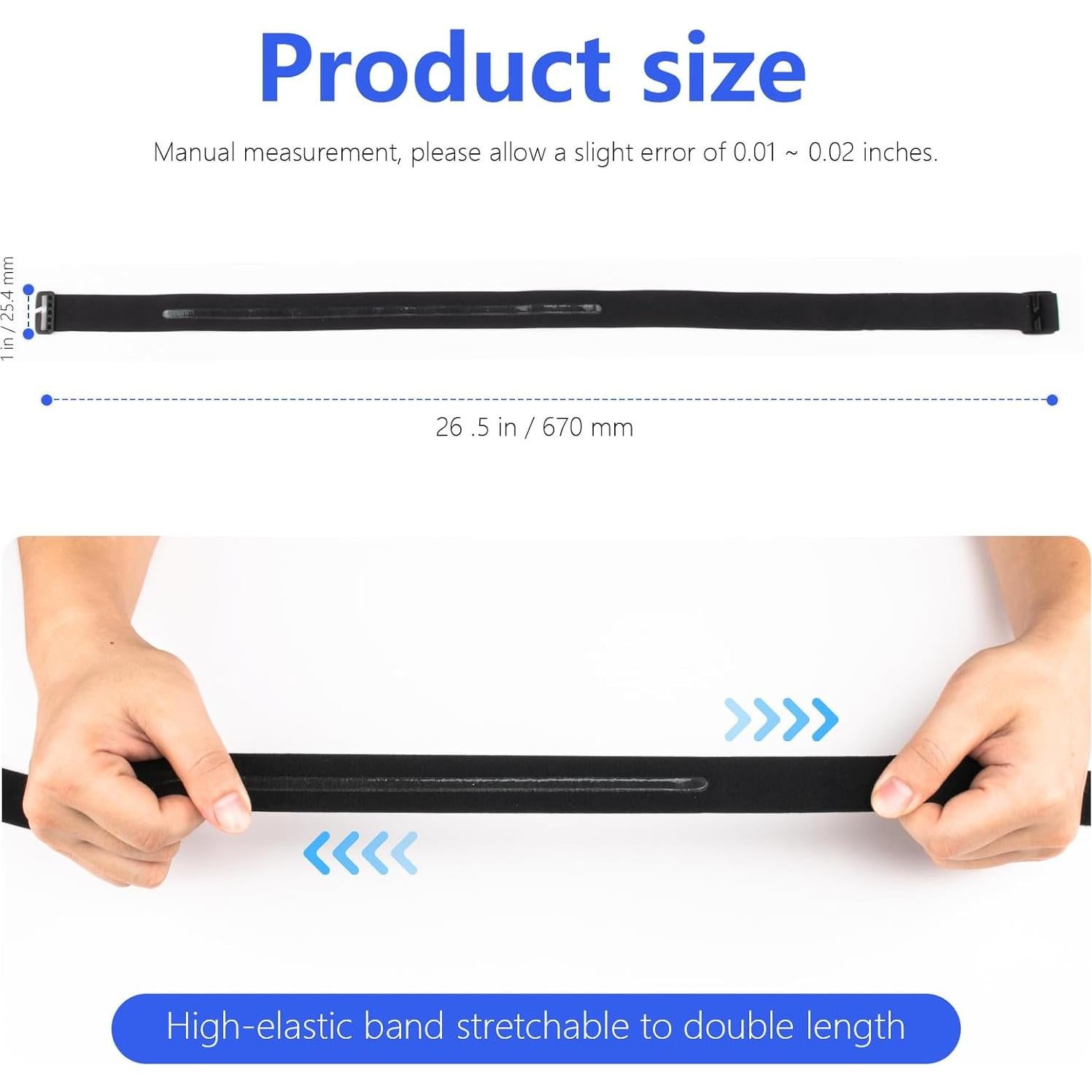 Correa de Cabeza Elástica para Linterna Frontal Genérica 67 cm