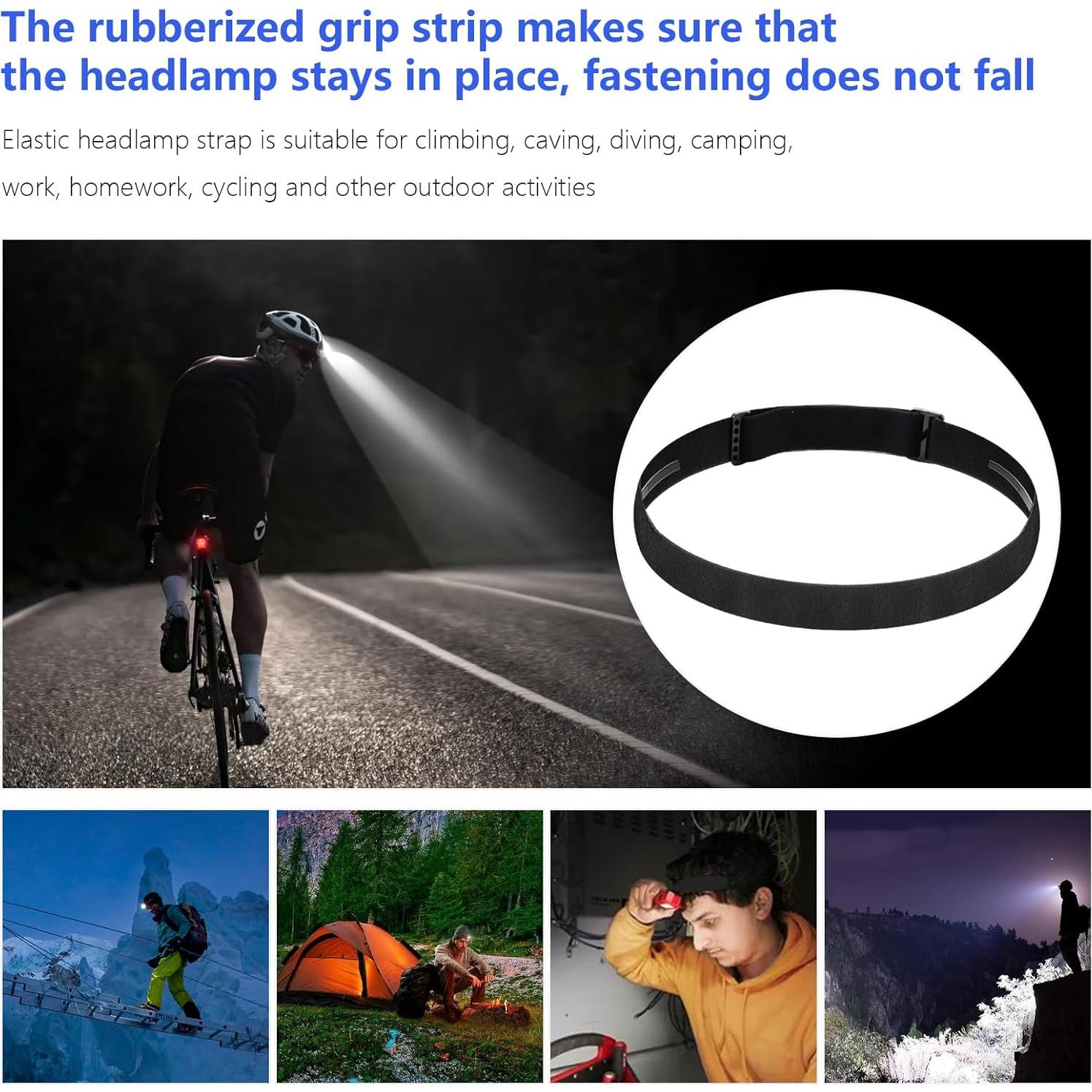 Correa de Cabeza Elástica para Linterna Frontal Genérica 67 cm