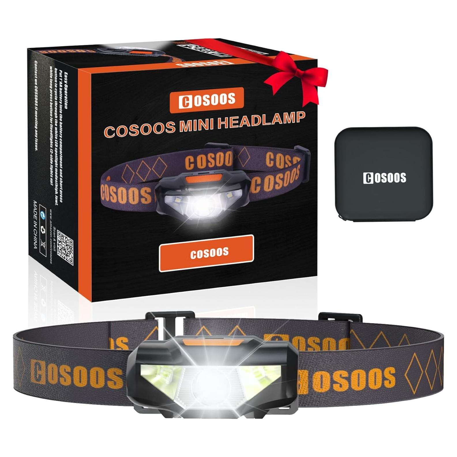 Linterna Frontal COSOOS Mini LED 200 Lúmenes Impermeable