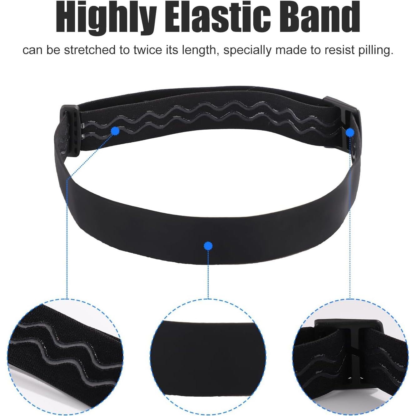 Correa Elástica para Linterna Frontal XIHIRCD 68x2.5cm Negra