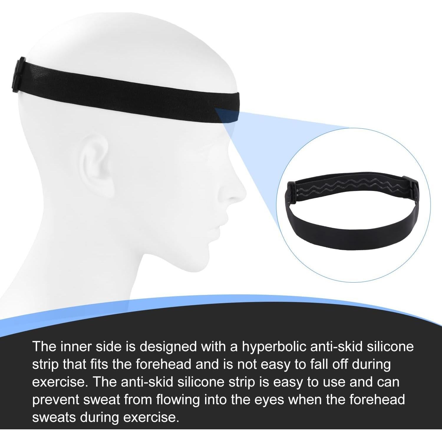 Correa Elástica para Linterna Frontal XIHIRCD 68x2.5cm Negra