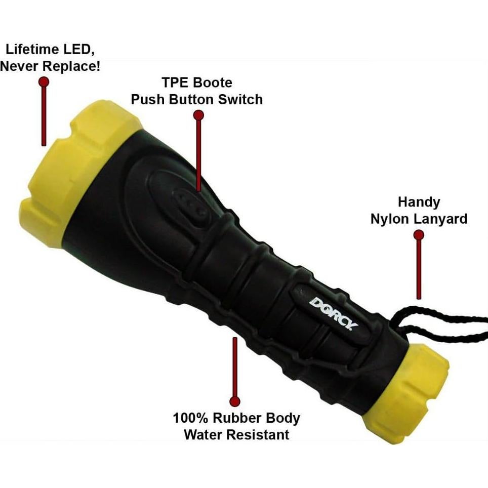 Linterna LED Dorcy 180 lúmenes resistente al agua con agarre