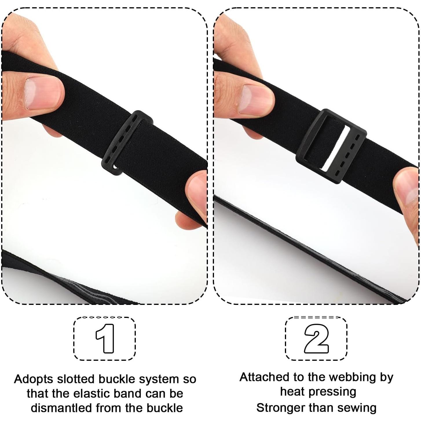 Correa Elástica para Linterna Frontal BOXOB 68cm Negra - 2 Pcs