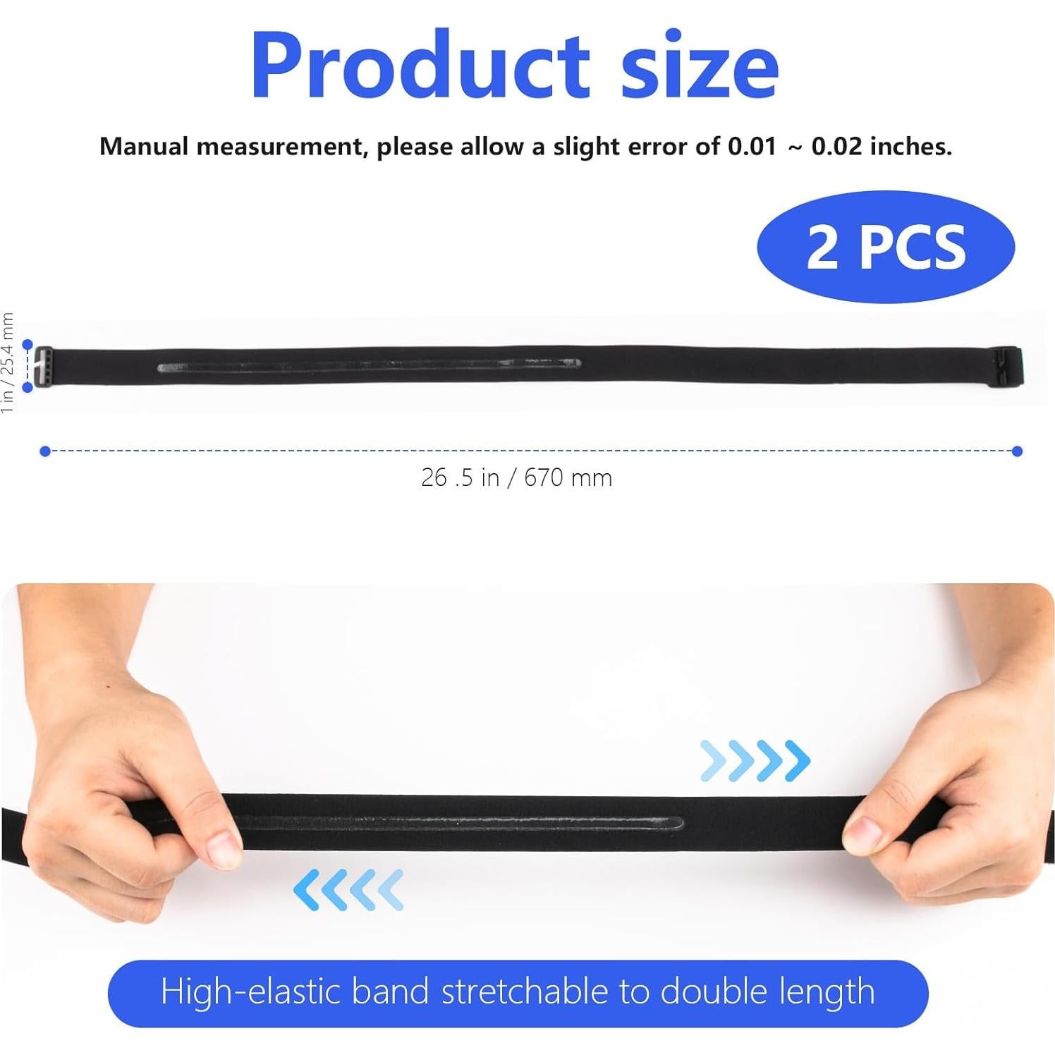 Correa de Cabeza de Linterna Elástica Adabuing 67.31 cm 2PACK