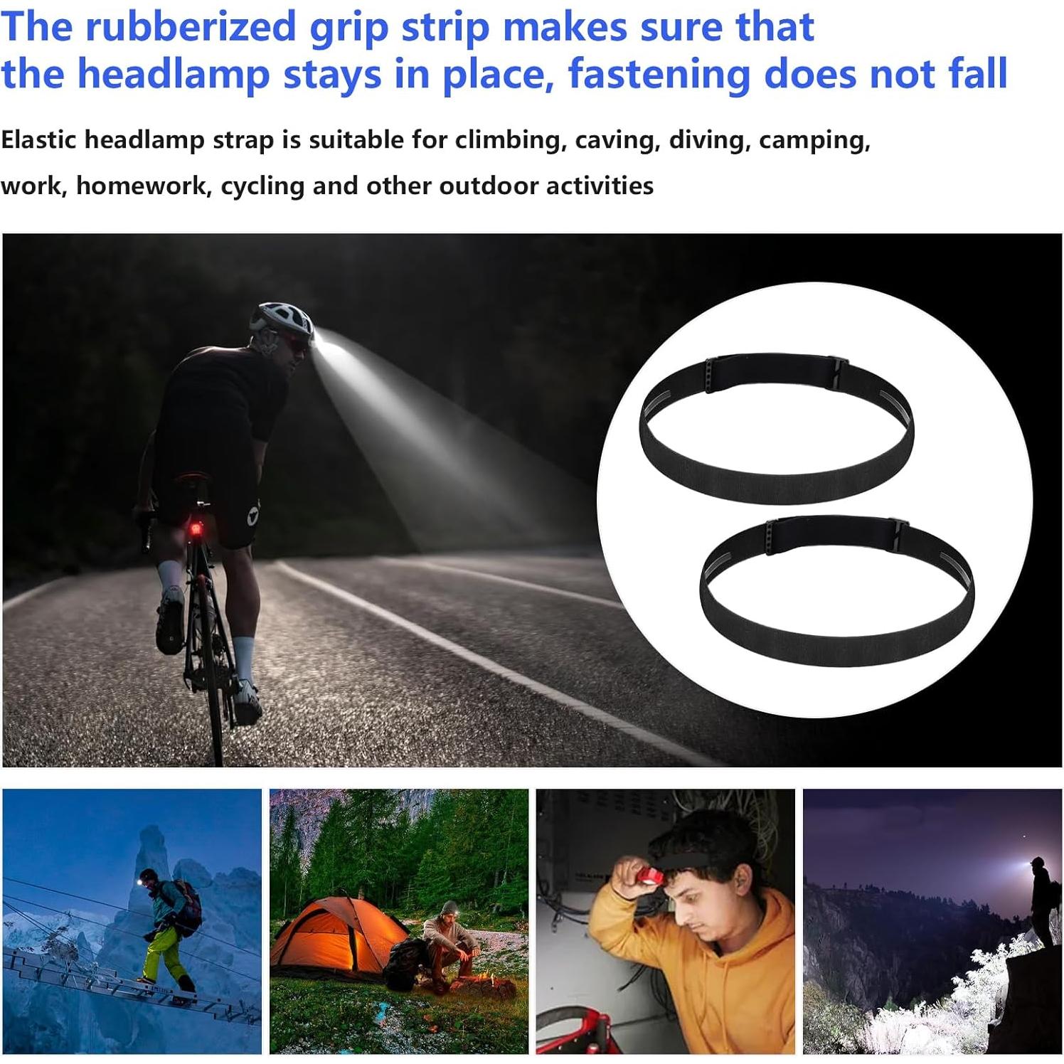 Correa de Cabeza de Linterna Elástica Adabuing 67.31 cm 2PACK