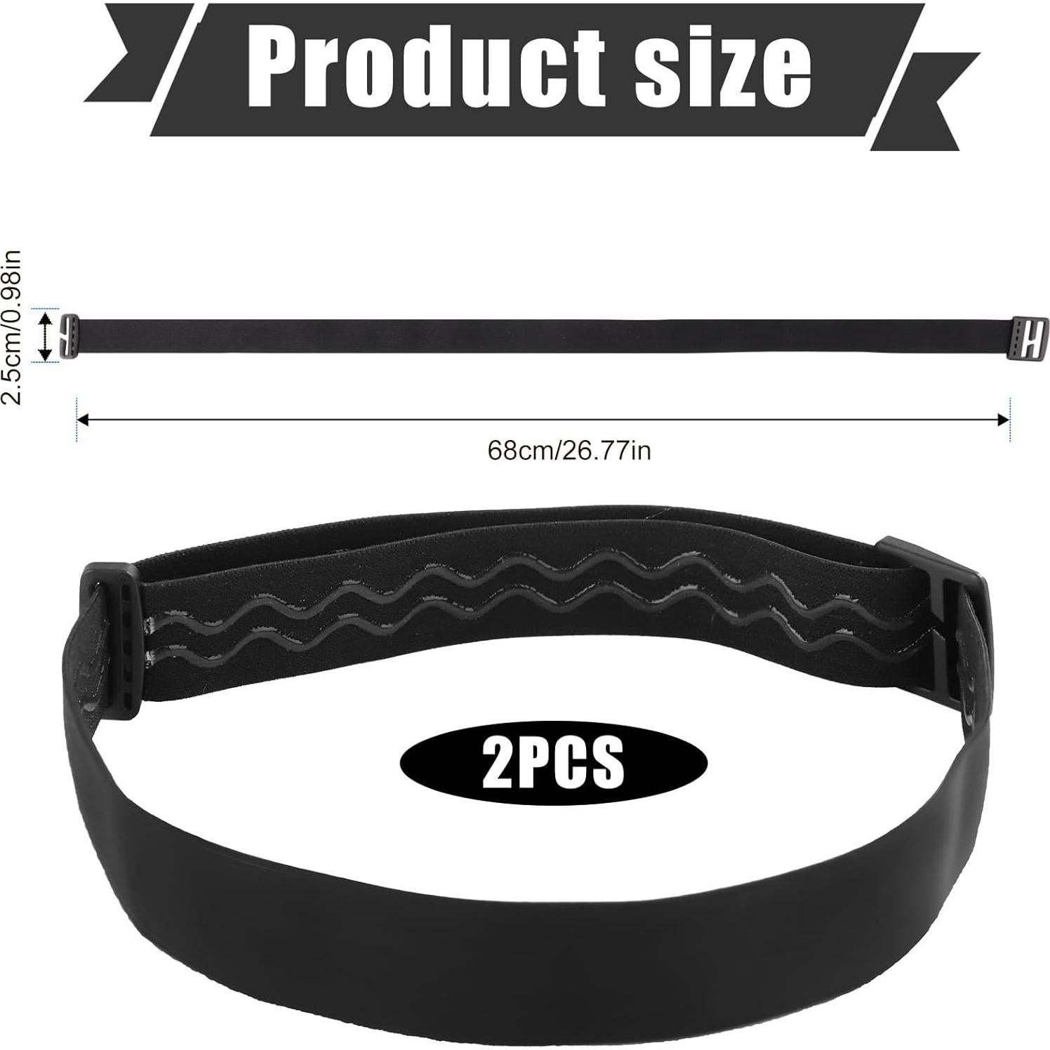 2 Correas Elásticas para Linterna Frontal Tinoaly Ajustables