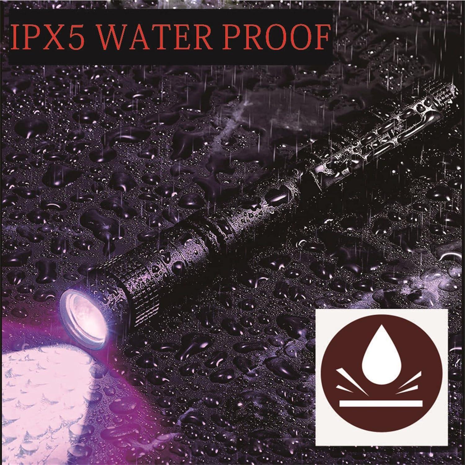 Paquete de 2 Linternas UV LELUO Mini 14cm Impermeables