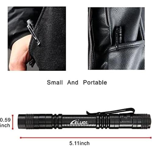 Paquete de 2 Linternas UV LELUO Mini 14cm Impermeables