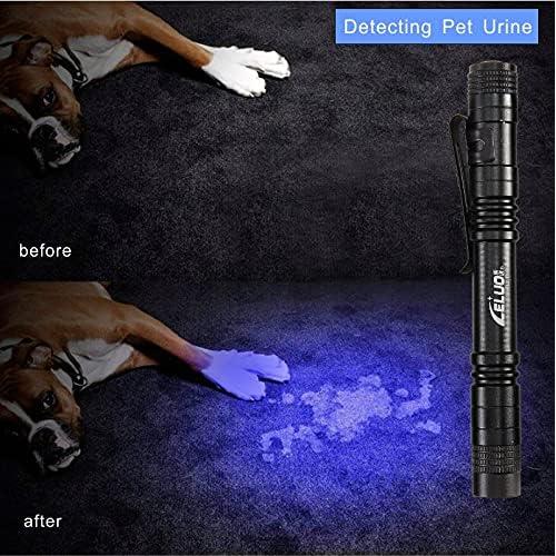 Paquete de 2 Linternas UV LELUO Mini 14cm Impermeables