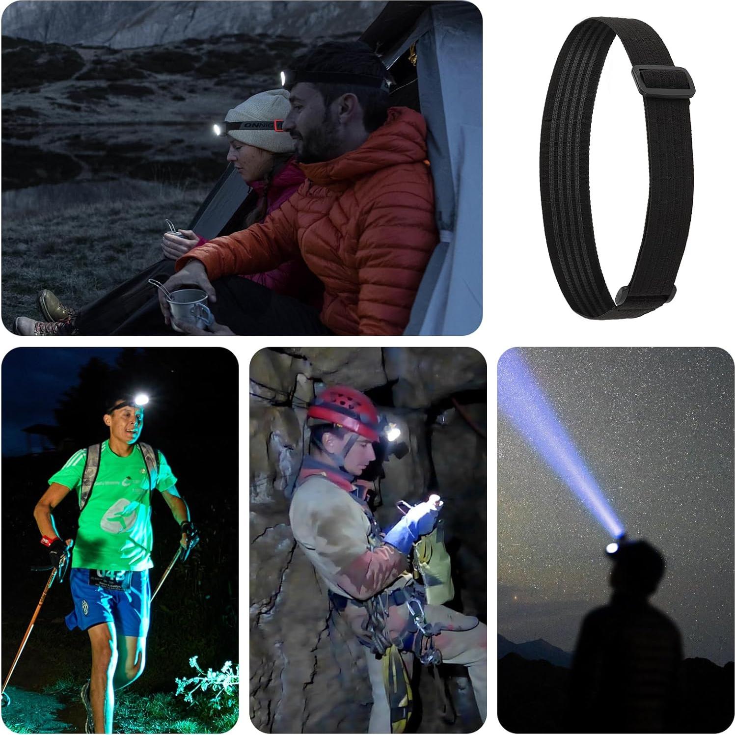 Correa de Linterna Frontal Elástica CONSMY 2 Unidades Antideslizante