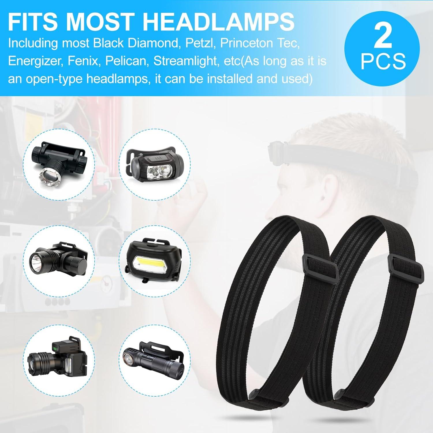 Correa de Linterna Frontal Elástica CONSMY 2 Unidades Antideslizante