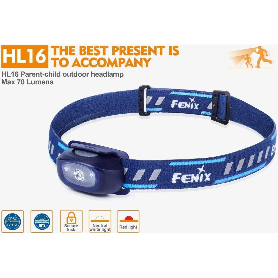 Linterna Frontal LED EdisonBright HL16 para Niños 70 Lúmenes