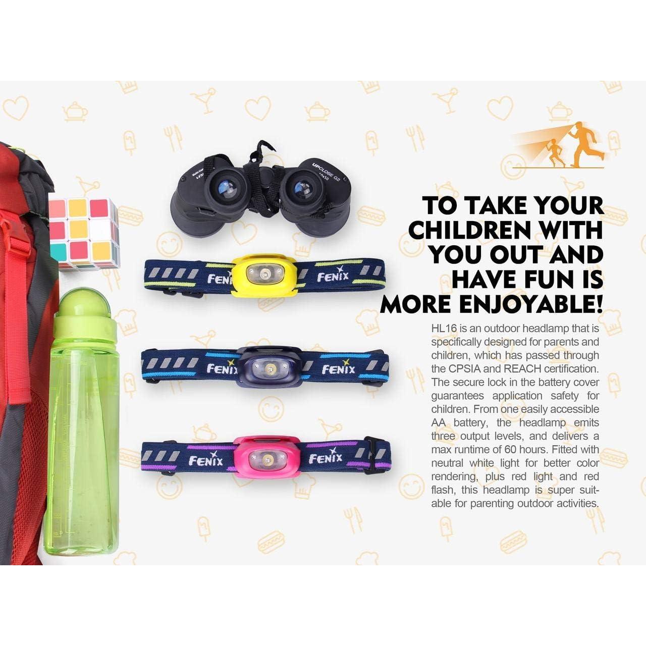 Linterna Frontal LED EdisonBright HL16 para Niños 70 Lúmenes