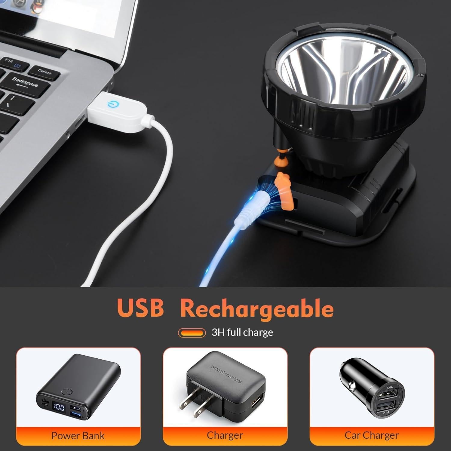 Linterna Frontal Recargable OLDEAR LED 500 Lúmenes IPX4