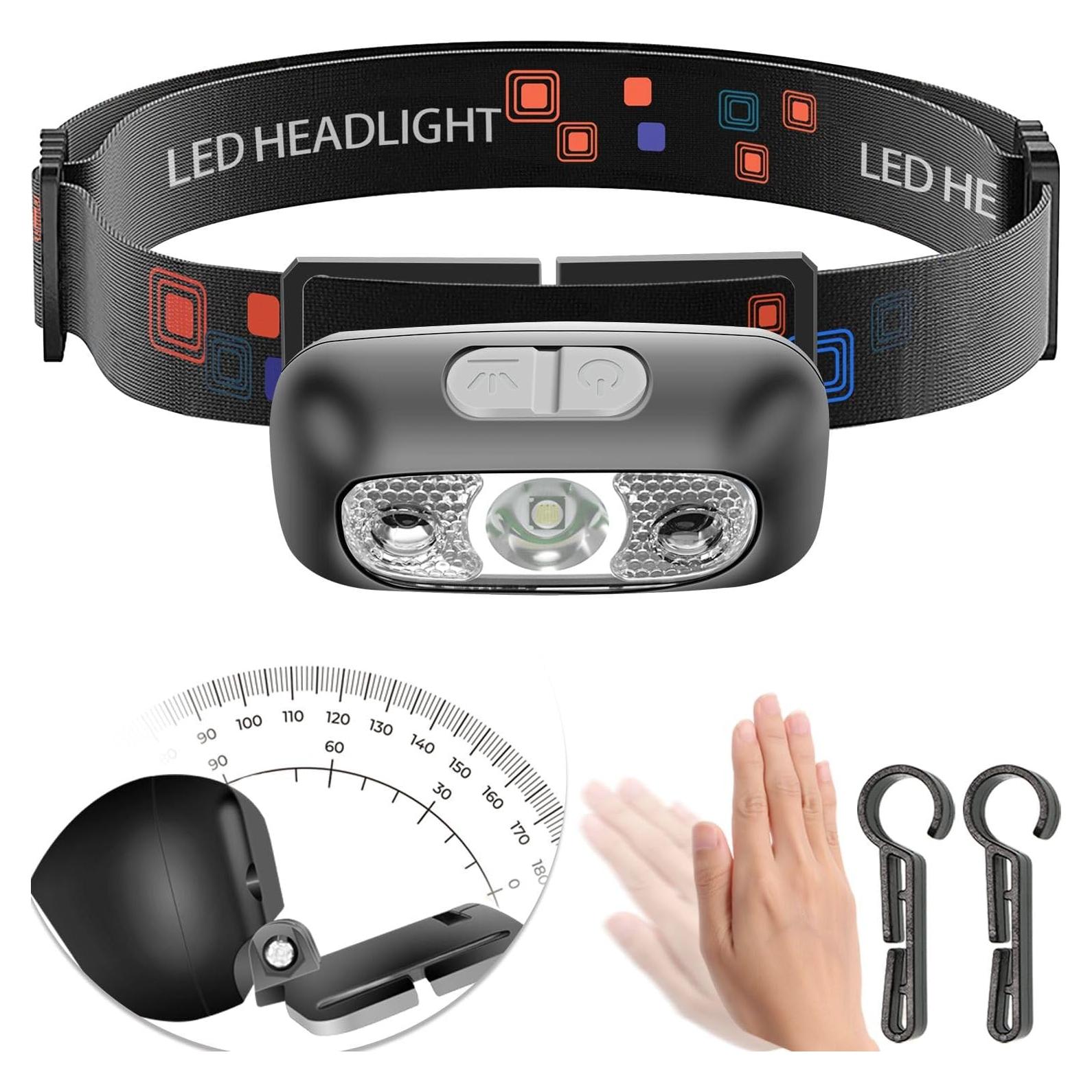 Linterna Frontal HILIYOT Recargable USB-C 350 Lúmenes IPX5