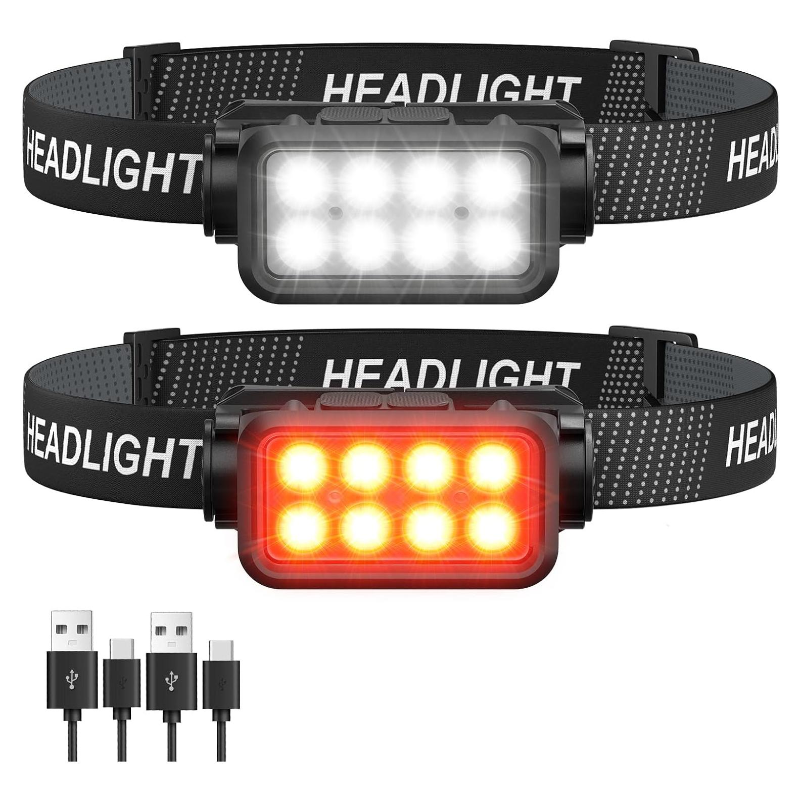 Linterna Frontal Recargable Sogdeco ST3501 2500 Lúmenes 2-Pack