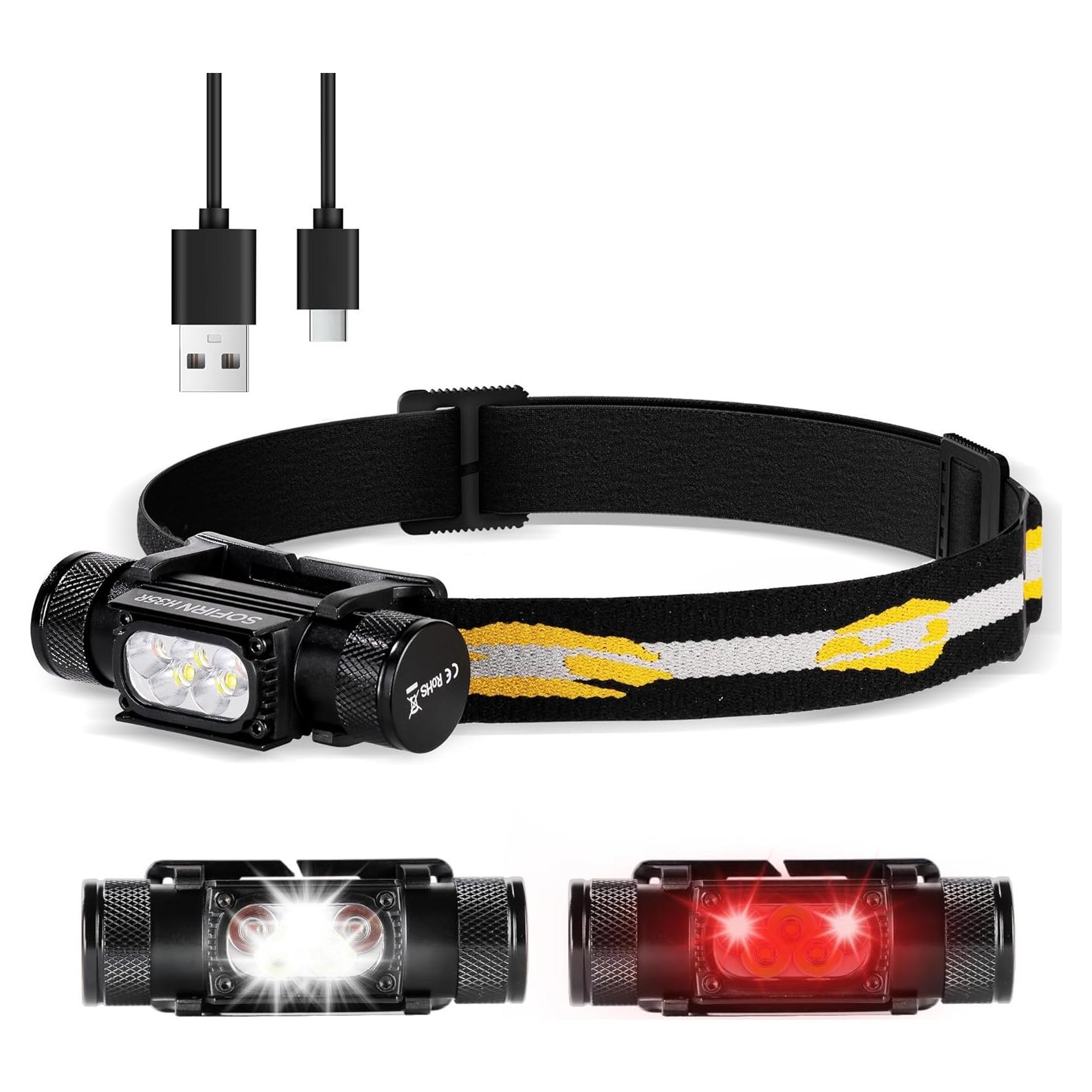 Linterna Frontal Sofirn H35R Recargable LED 1500 Lúmenes IPX6