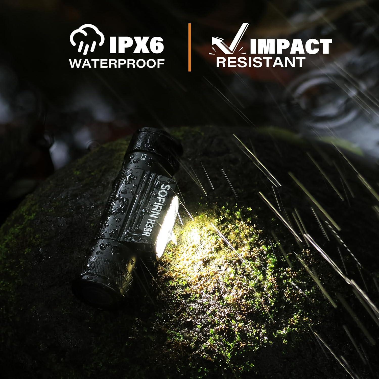 Linterna Frontal Sofirn H35R Recargable LED 1500 Lúmenes IPX6