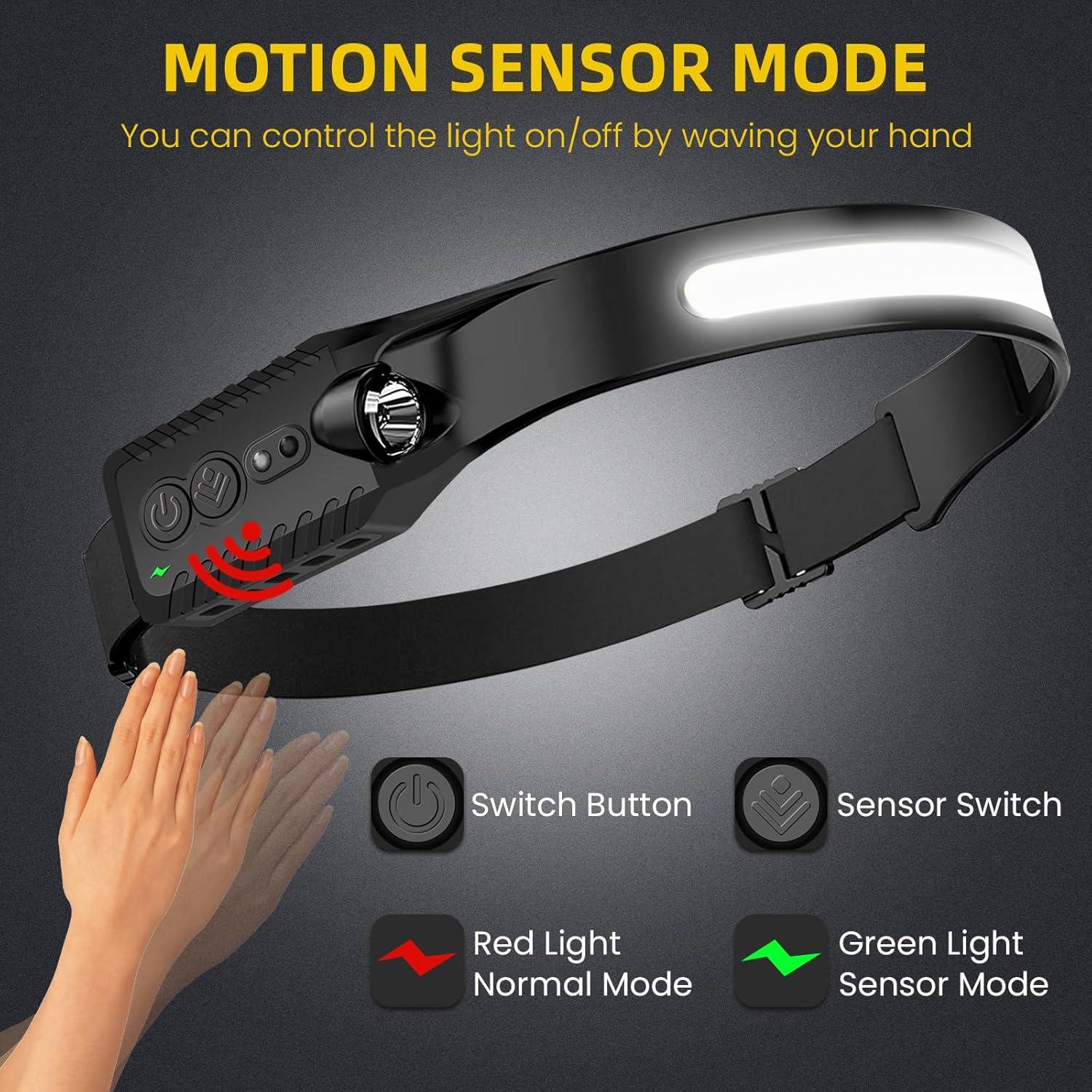 Linterna Frontal Recargable Najiaxiaowu 3 Paquetes 230° LED