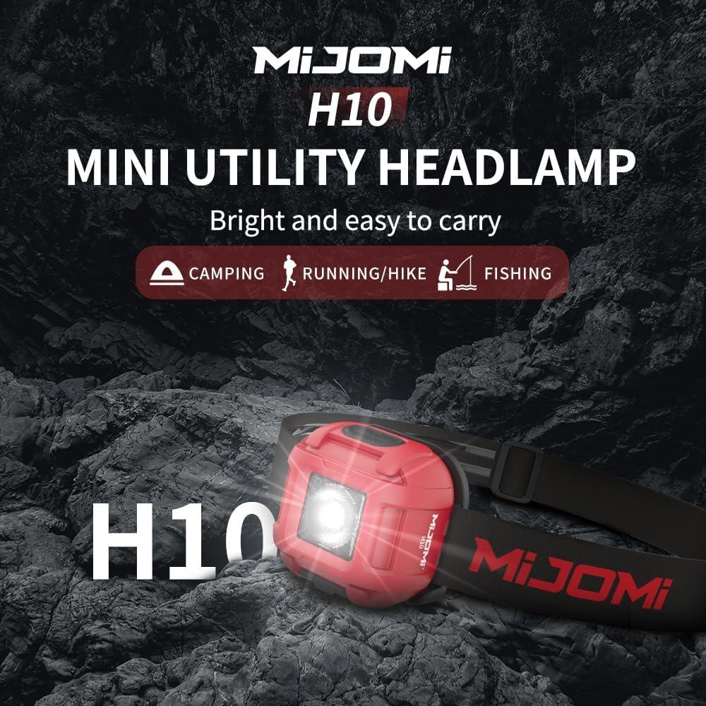 Linterna Frontal Recargable MIJOMI H10 320 Lúmenes IPX4