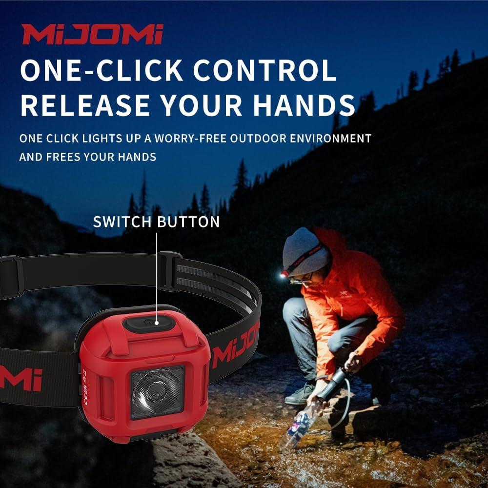 Linterna Frontal Recargable MIJOMI H10 320 Lúmenes IPX4