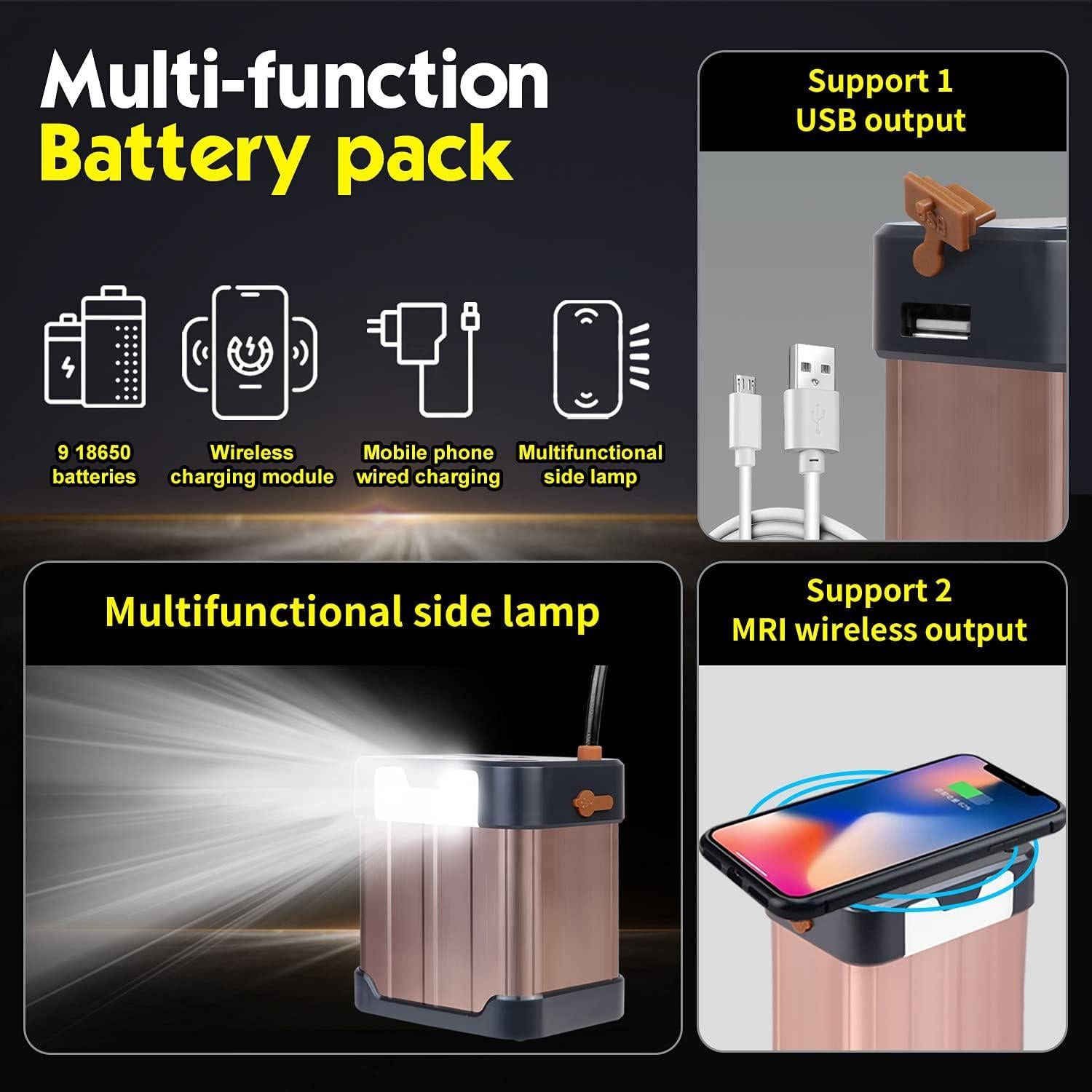 Linterna Frontal LED PINSAI HL 22000mAh Impermeable Caza