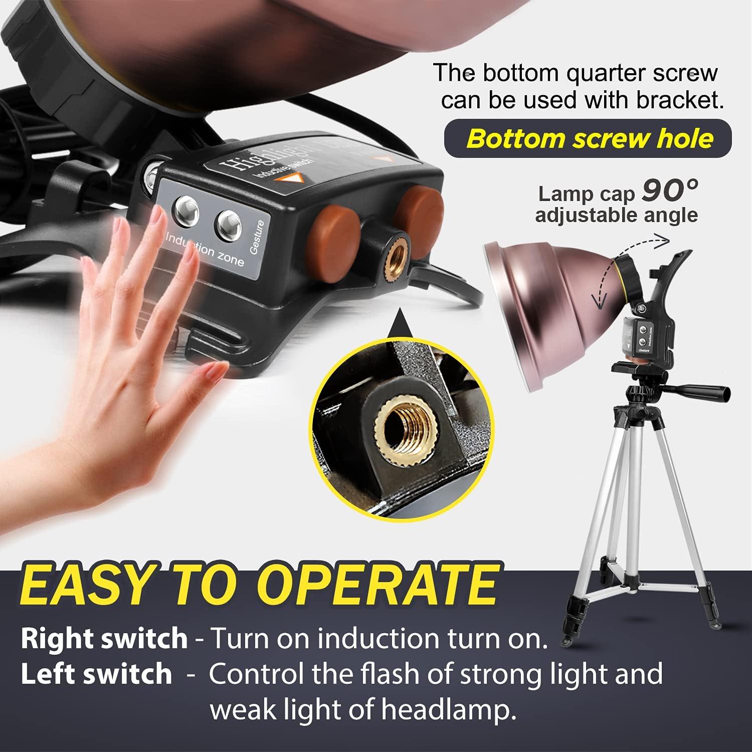 Linterna Frontal LED PINSAI HL 22000mAh Impermeable Caza