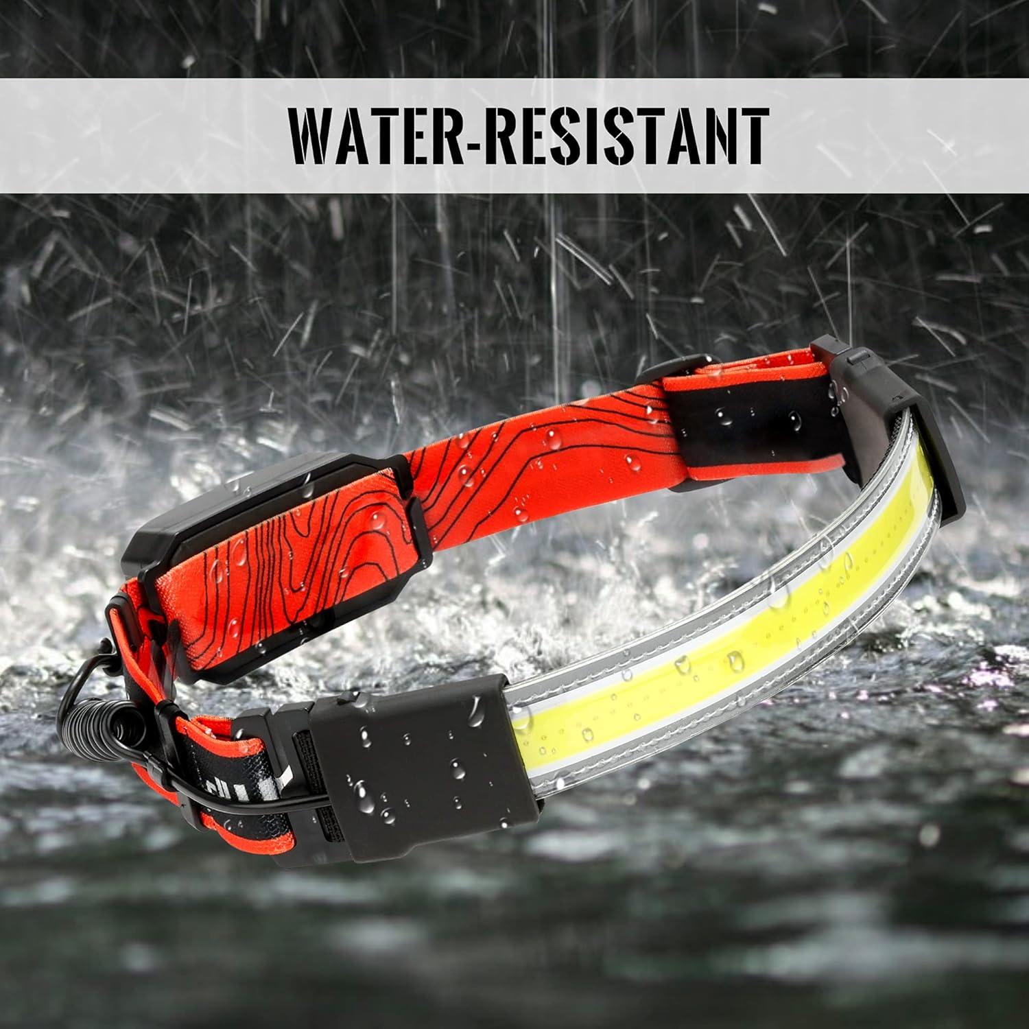 Linterna Frontal LED Recargable Luxallus 1000LM Naranja