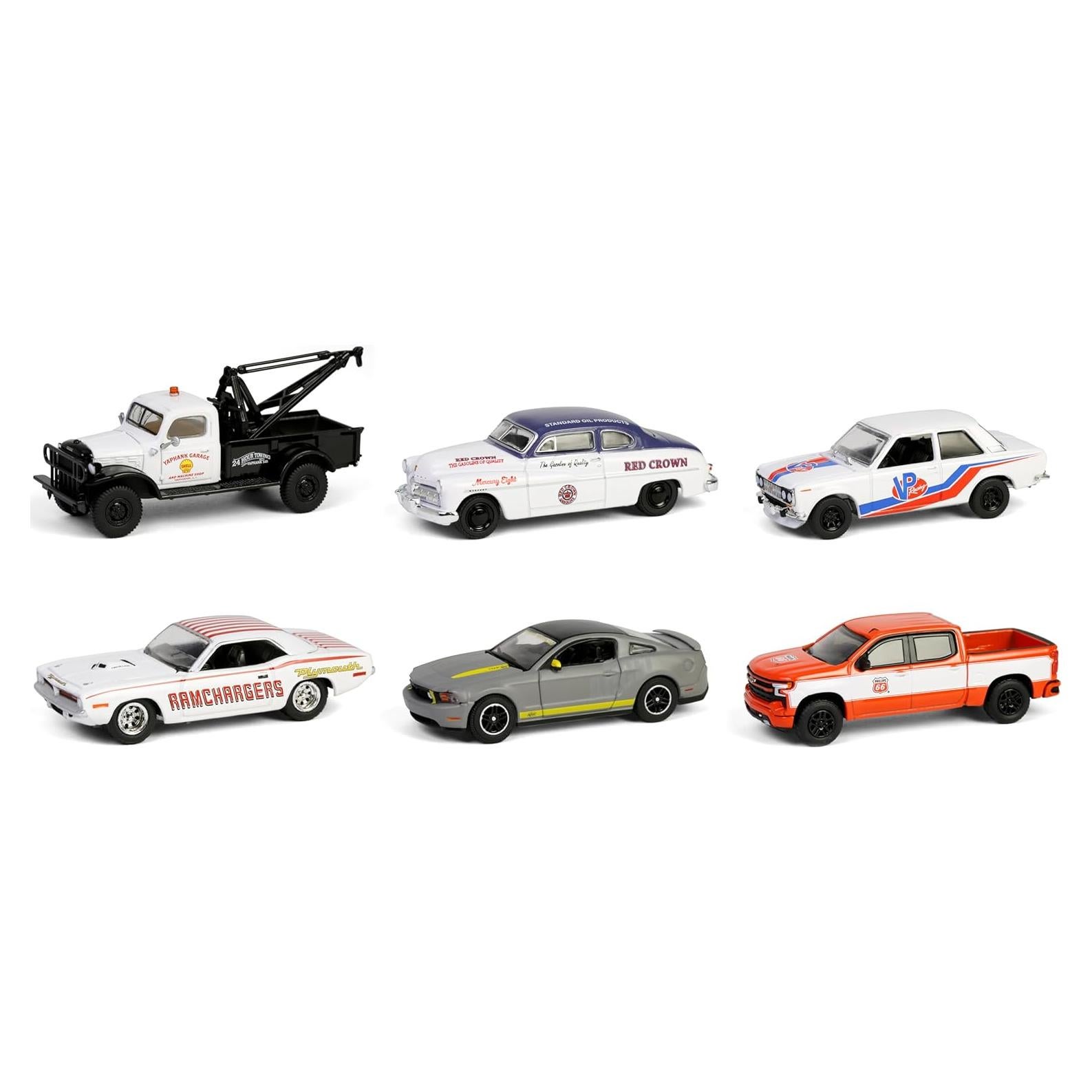 Set de 6 Coches Diecast 1/64 Greenlight Conduciendo en Vacío