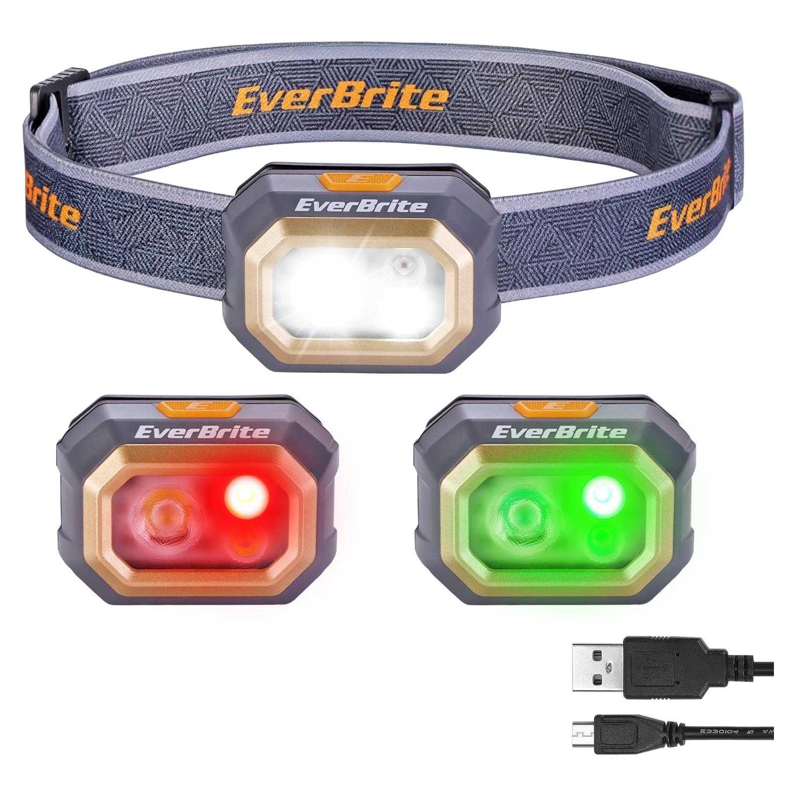 Linterna Frontal Recargable EverBrite 700 Lúmenes 6 Modos LED