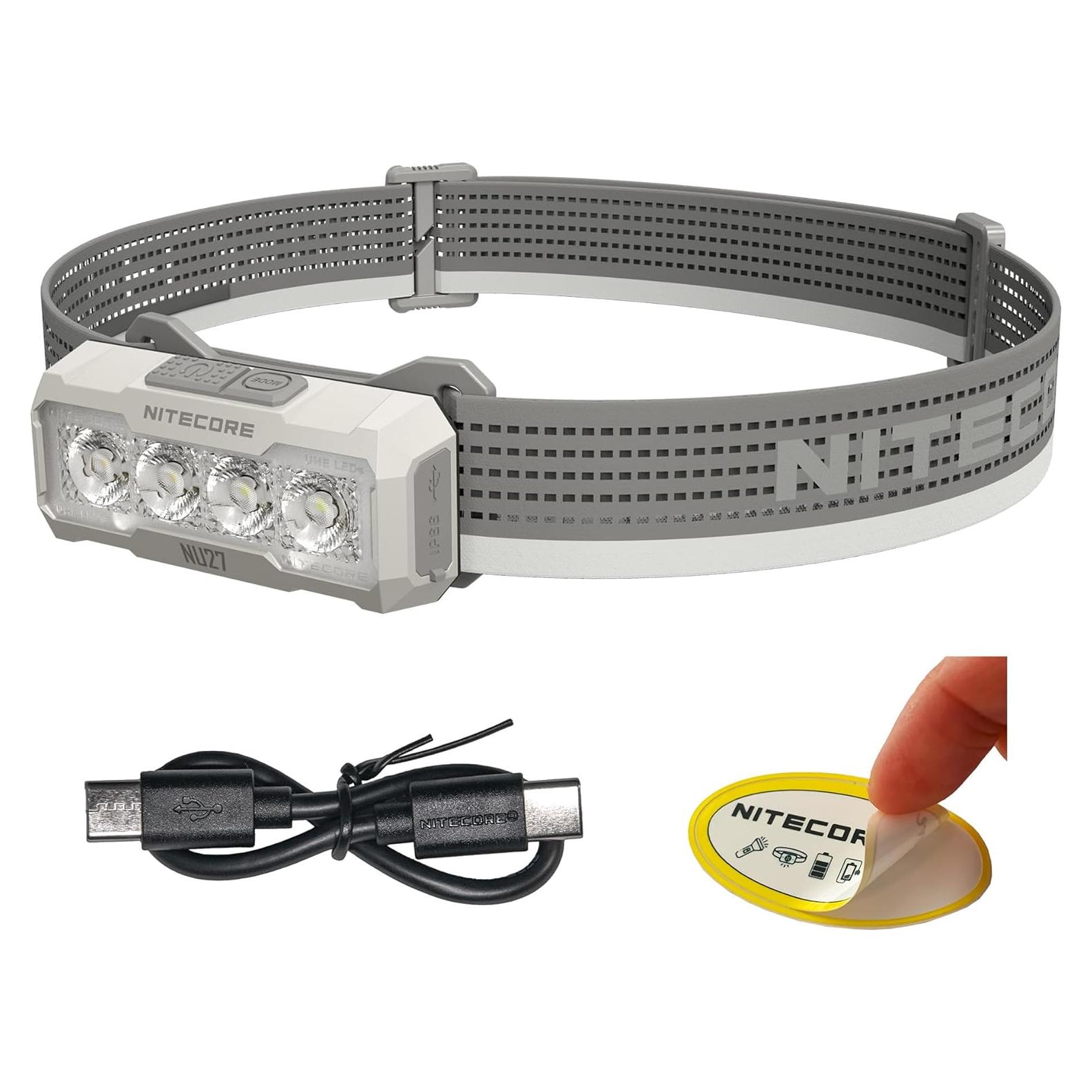 Linterna Frontal Nitecore NU27 600 Lúmenes Recargable USB-C