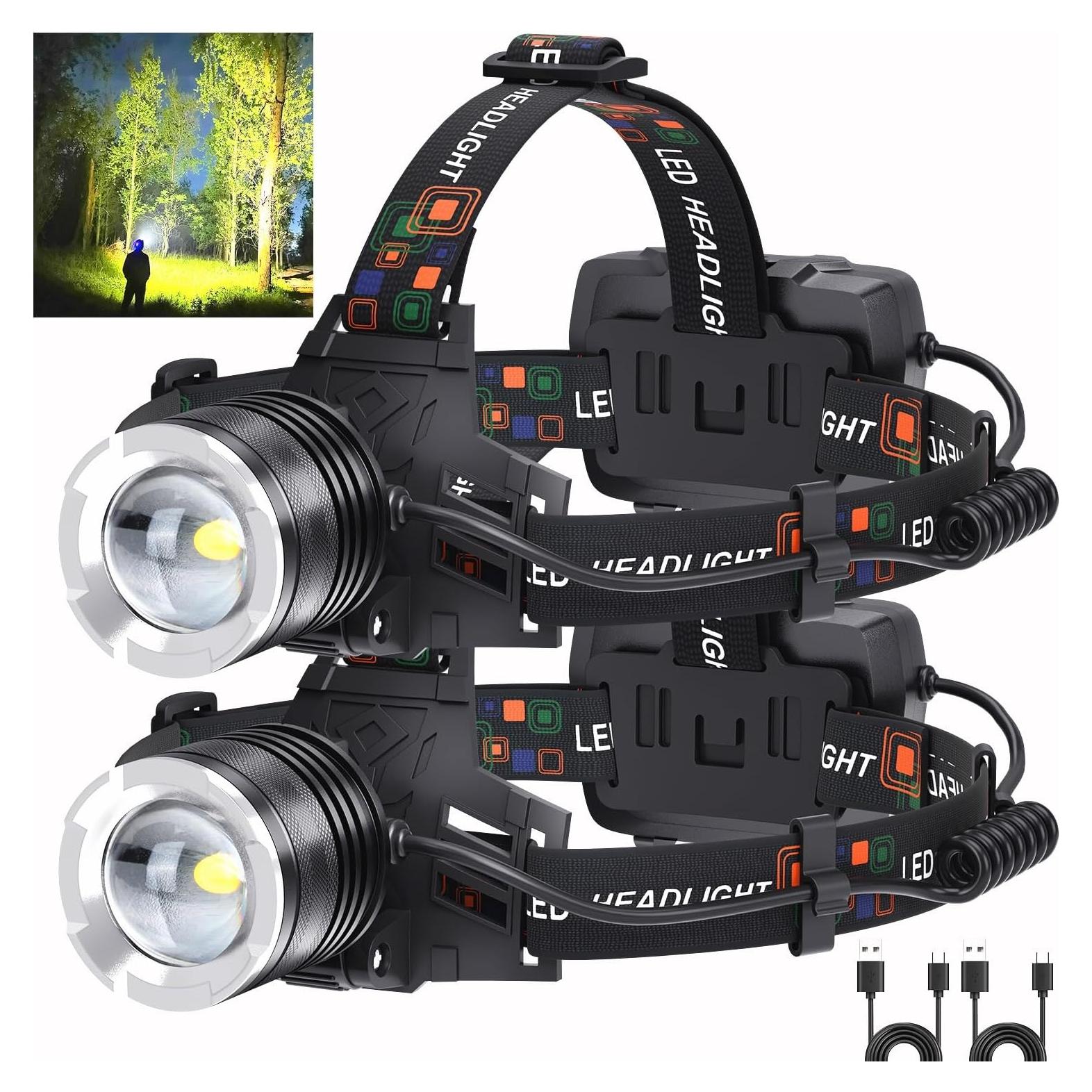 Linterna Frontal Recargable BERCOL TD62 99,000 Lúmenes 5 Modos