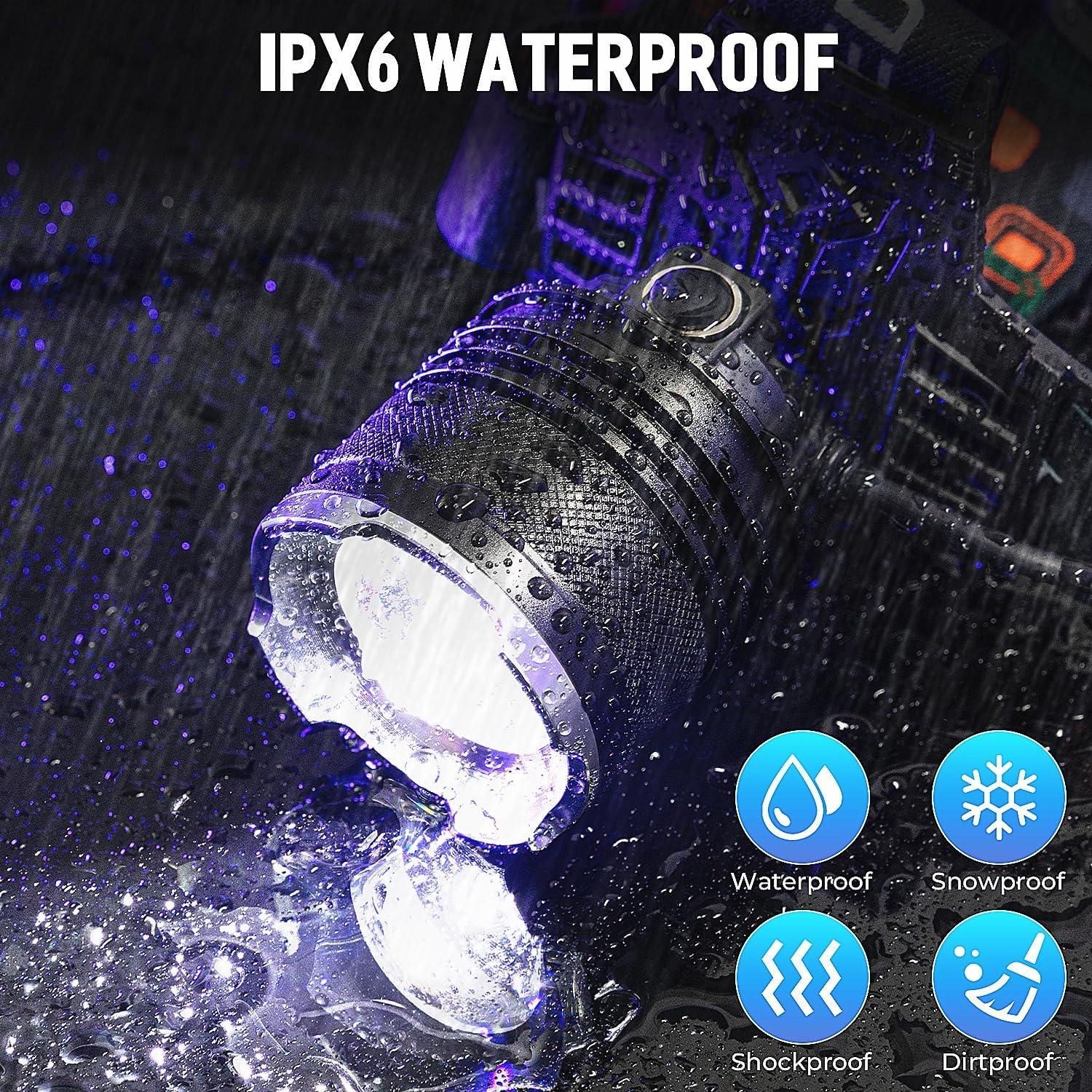 Linterna Frontal Recargable BERCOL TD62 99,000 Lúmenes 5 Modos