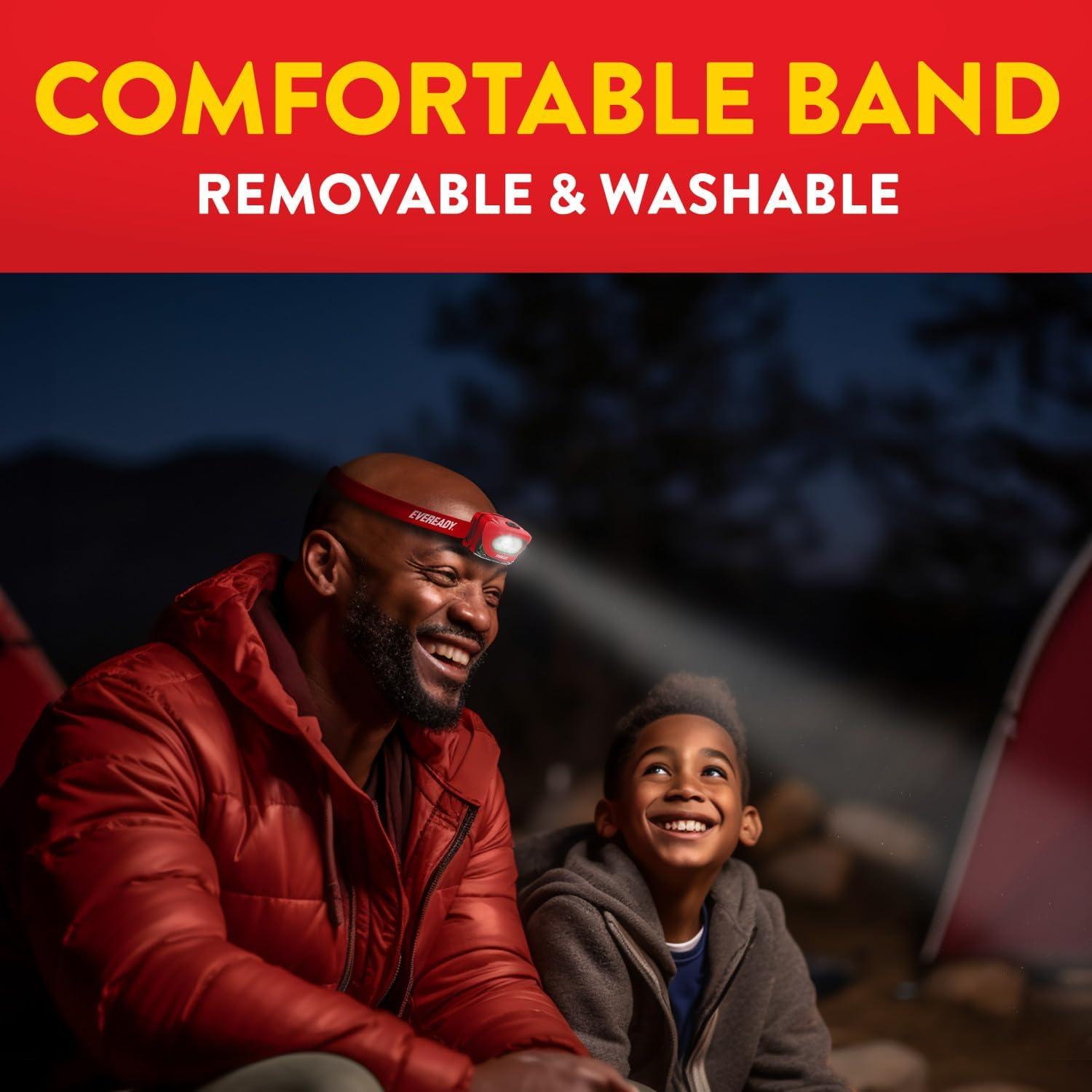 Linterna Frontal LED Recargable Eveready HDLLP 200 Lúmenes - 2 Paquete