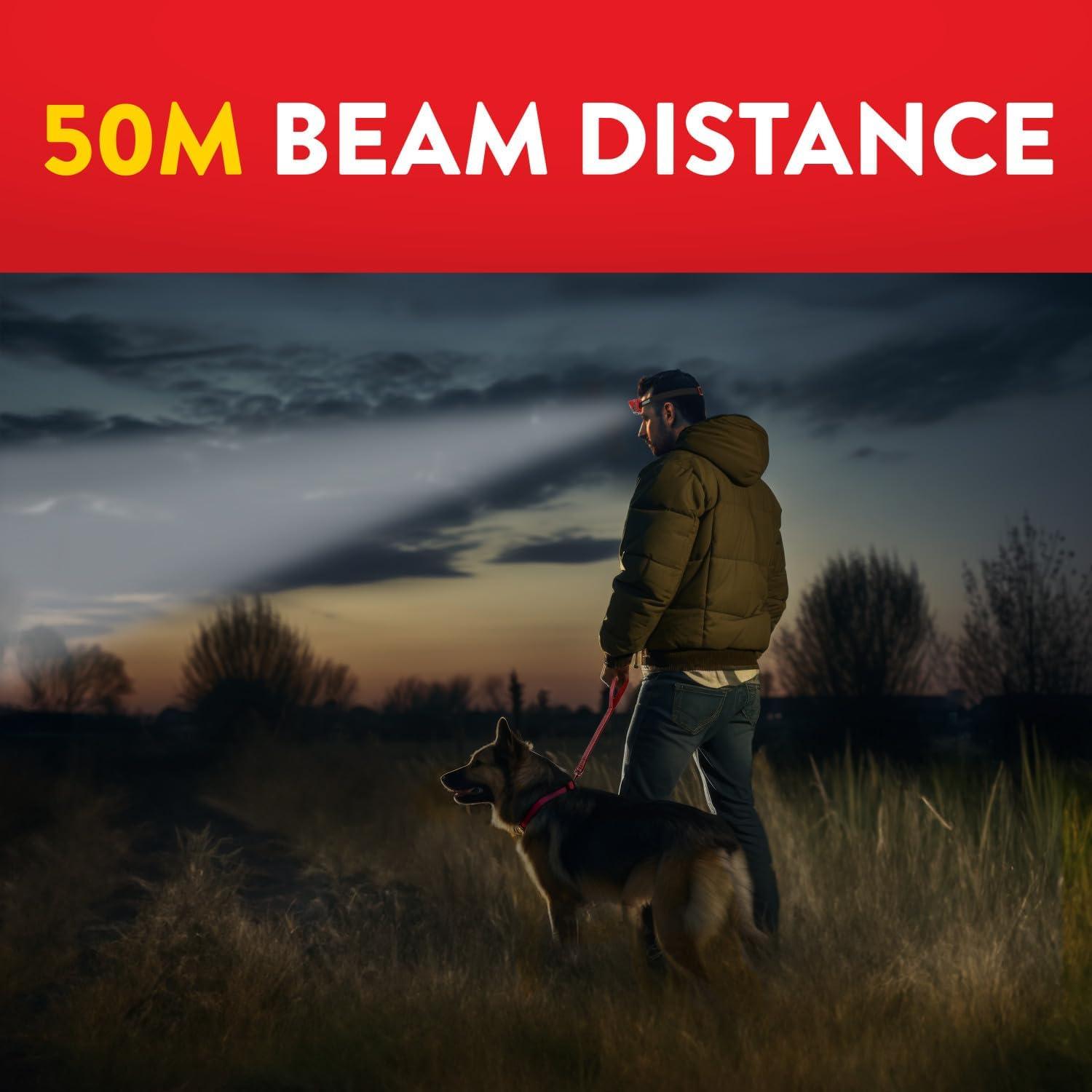 Linterna Frontal LED Recargable Eveready HDLLP 200 Lúmenes - 2 Paquete