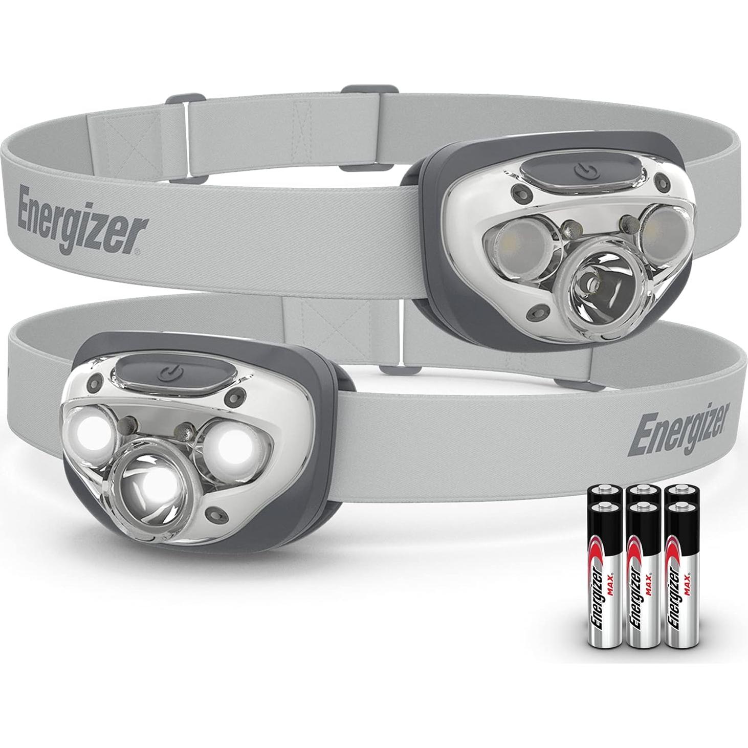 Energizer LED Headlamps (2-Pack) - PRO and Pro360 Models - Water Resistant and Durable Head Lights for Outdoors, Camping, Running