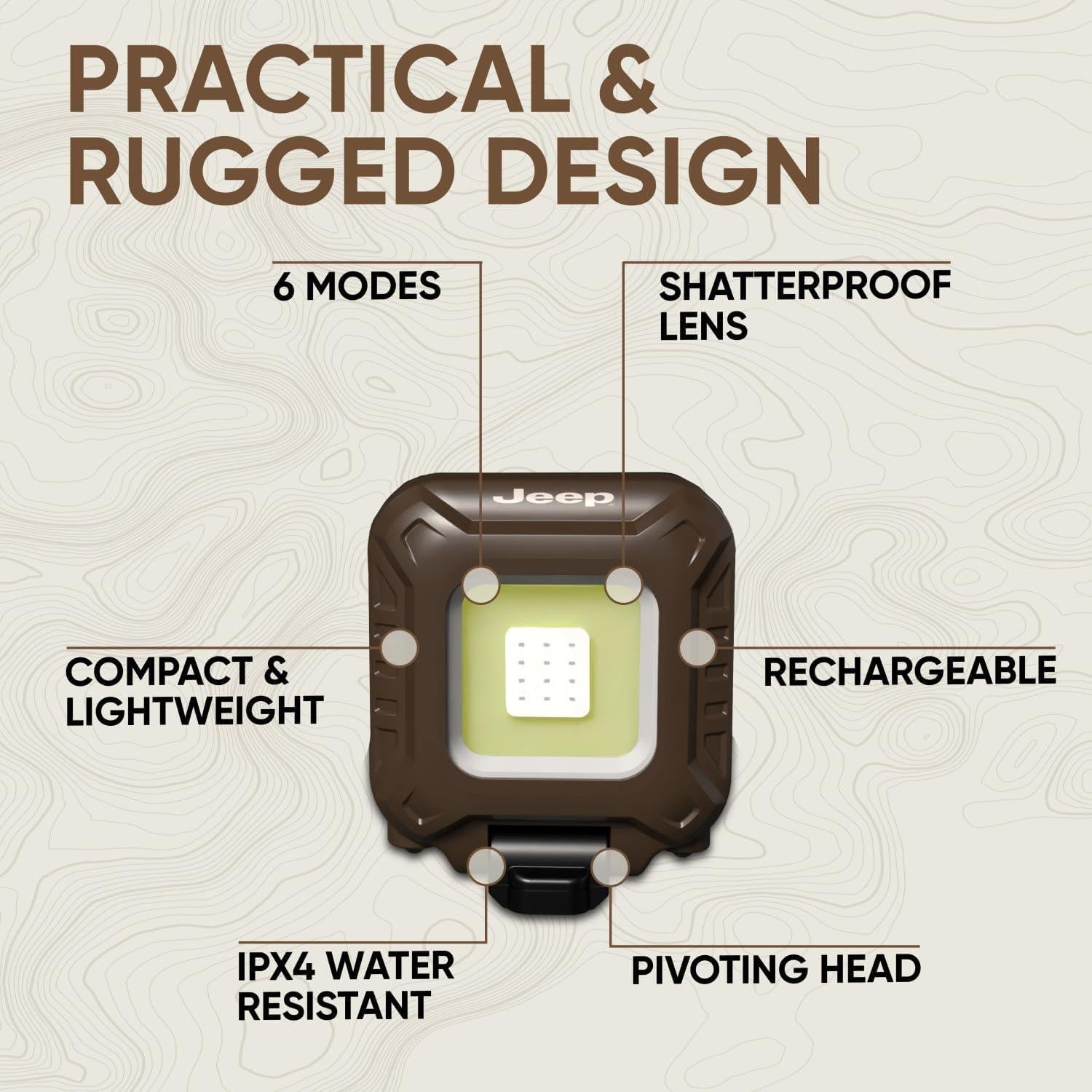 Luz LED recargable Energizer Jeep, 450 lúmenes, multiusos