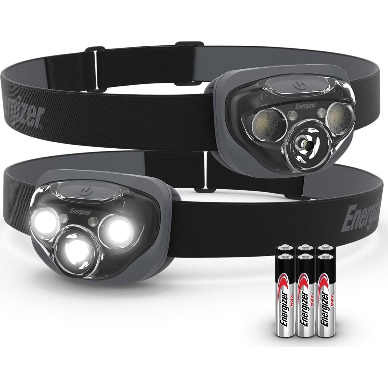 Linternas Frontales LED Energizer Pro 2-Pack IPX4 360 Lúmenes