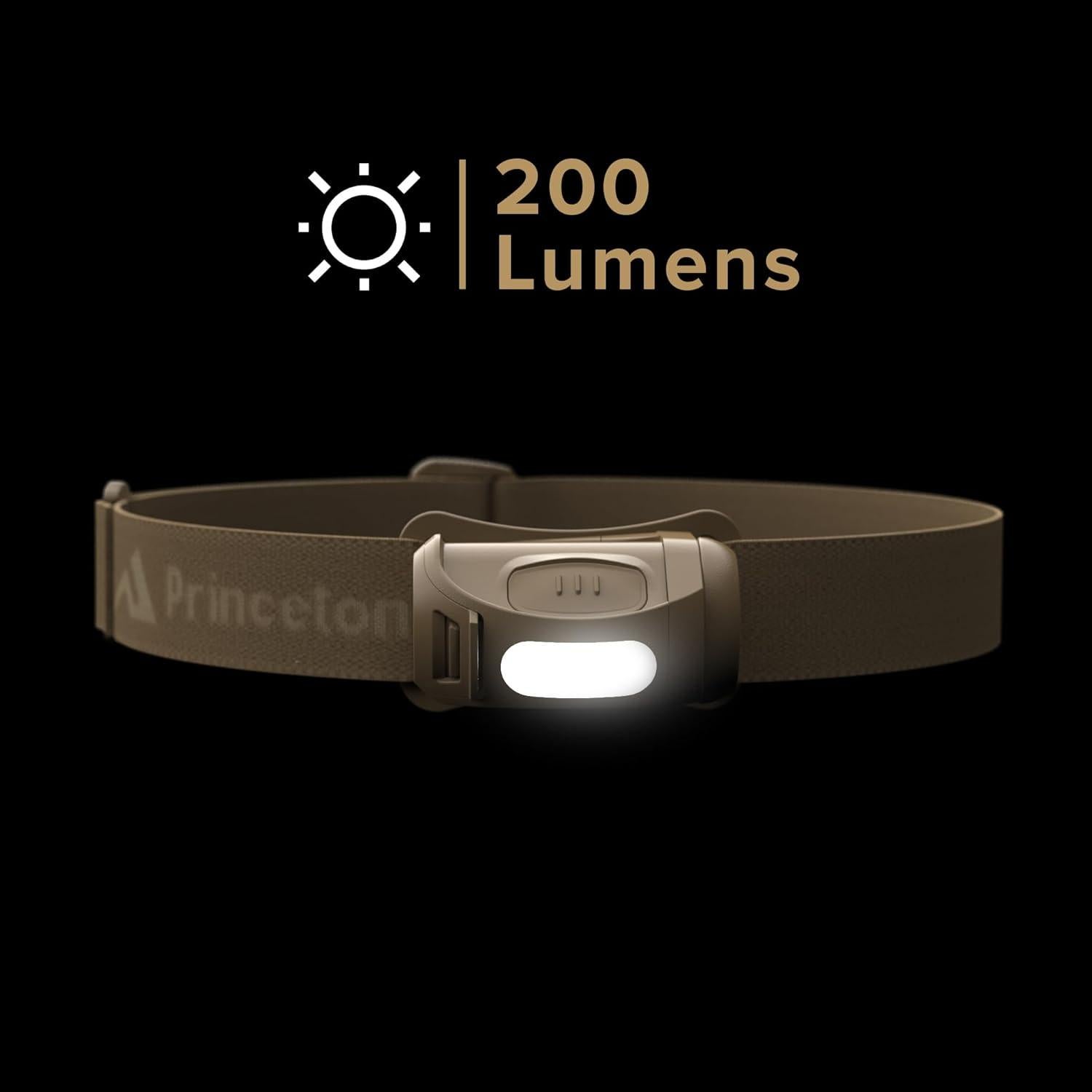 Linterna Frontal Princeton Tec Fred 200 Lúmenes LED Beige IPX4