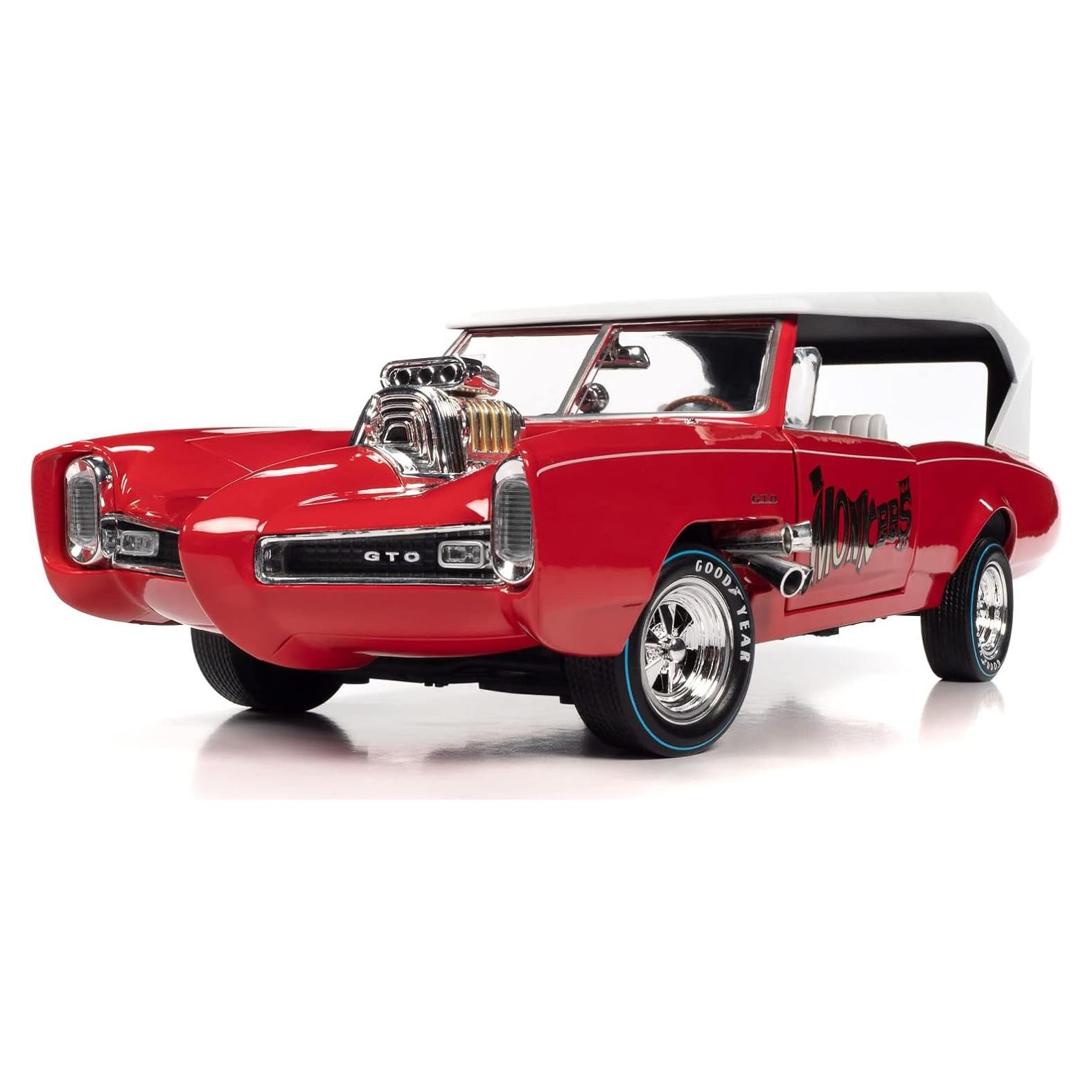 Monkeemobile Diecast 1:18 Round2 Rojo con Blanco