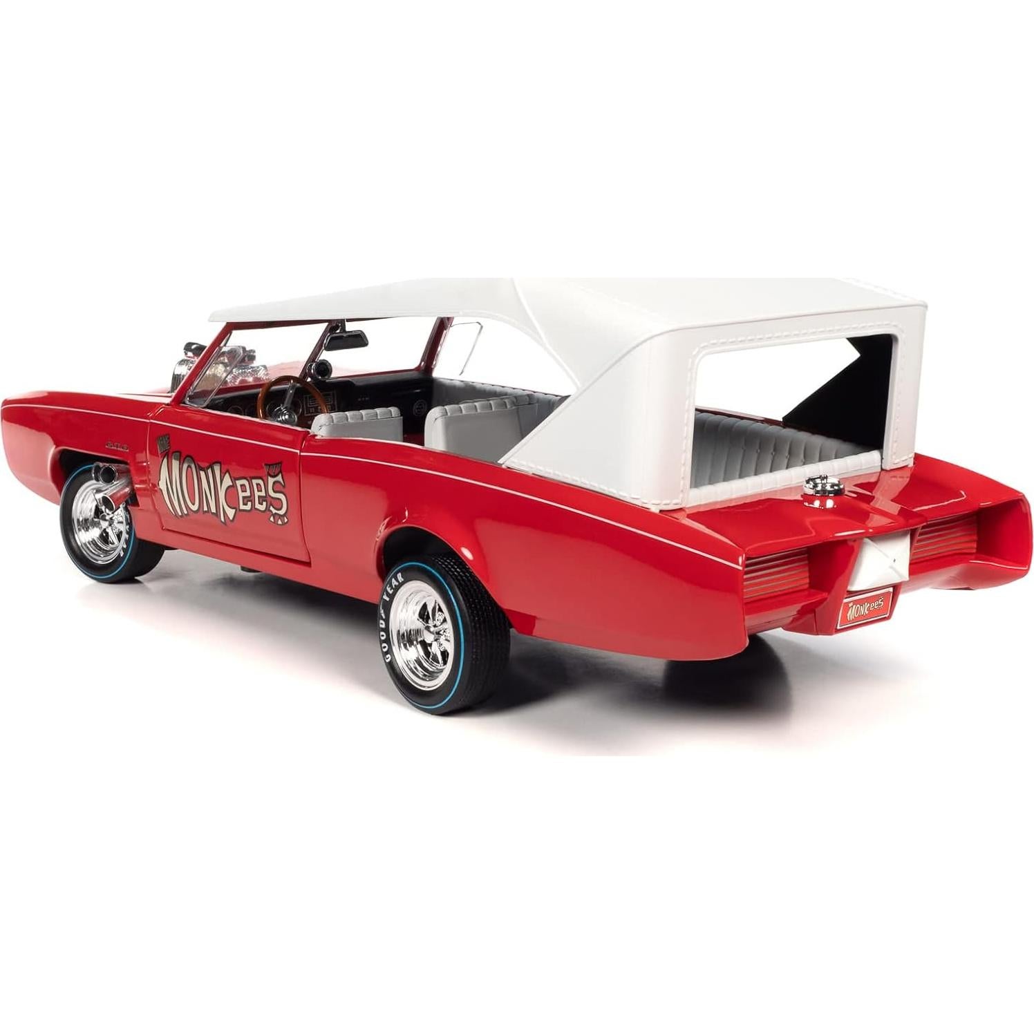 Monkeemobile Diecast 1:18 Round2 Rojo con Blanco