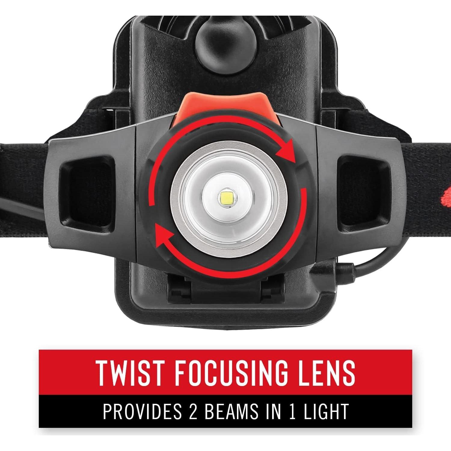 Linterna Frontal Coast HL7 330 Lúmenes Ajustable Negra