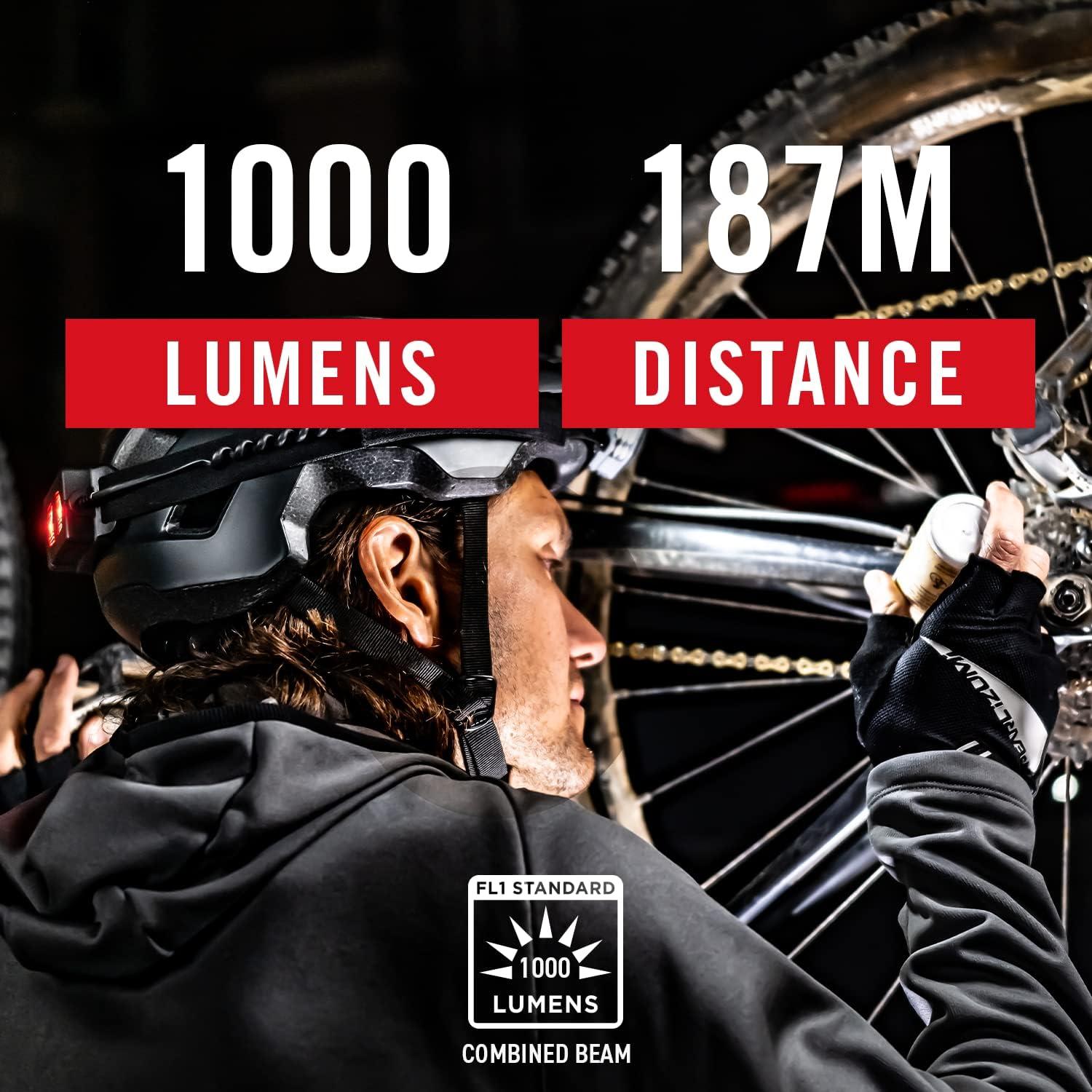 Linterna Frontal Recargable Coast RL20R 1000 Lúmenes LED Tri-Color