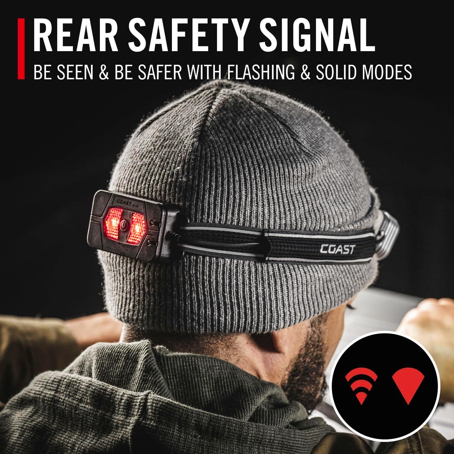 Linterna Frontal Recargable LED Coast RL10R 750 Lúmenes