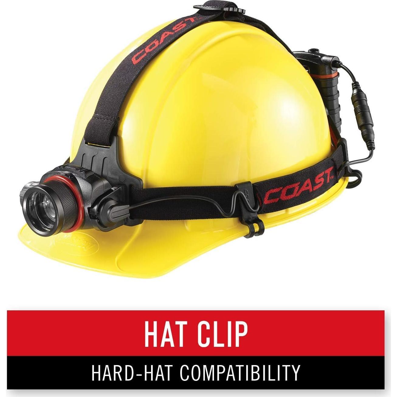 Linterna Frontal Recargable Coast HL8R 800 Lúmenes LED Negra