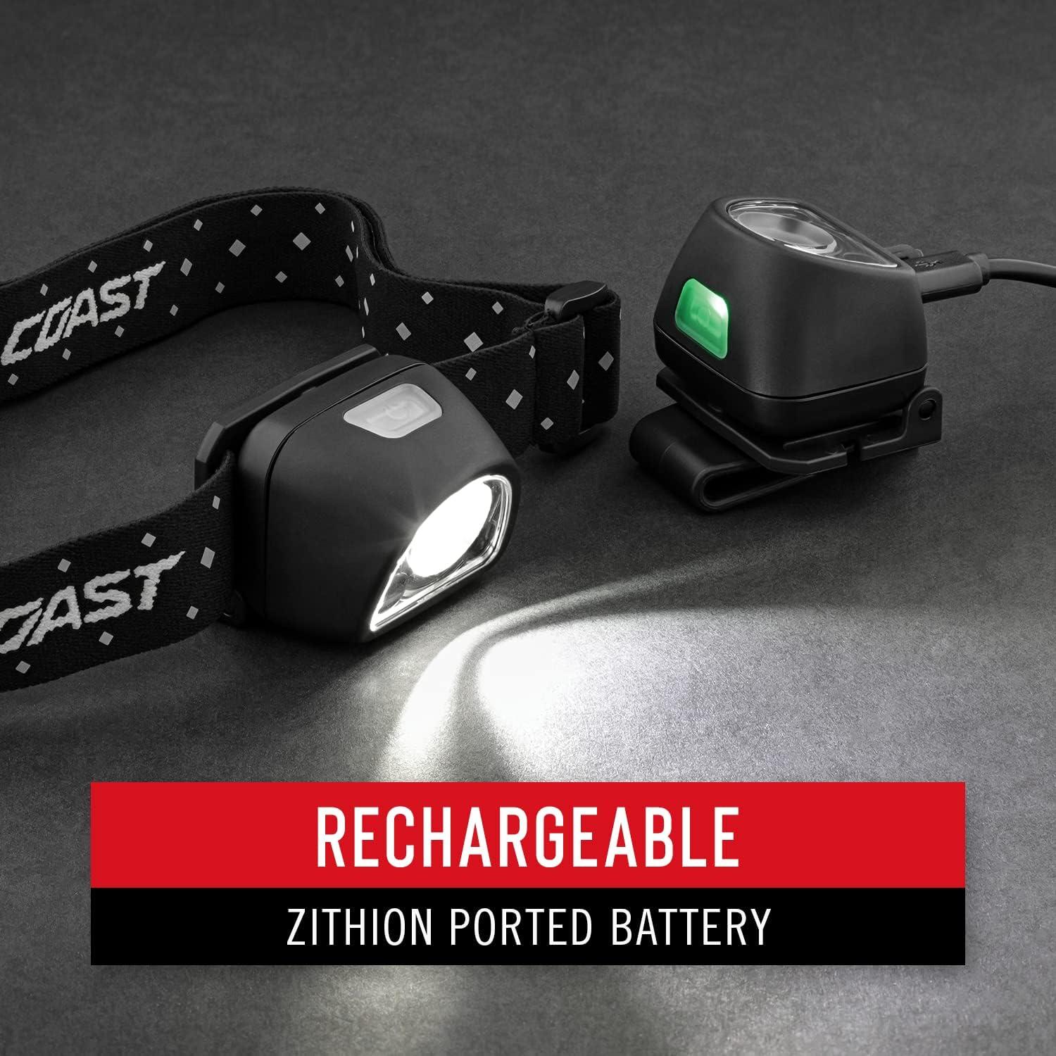 Linterna Frontal Recargable LED Coast FL1R 435 Lúmenes