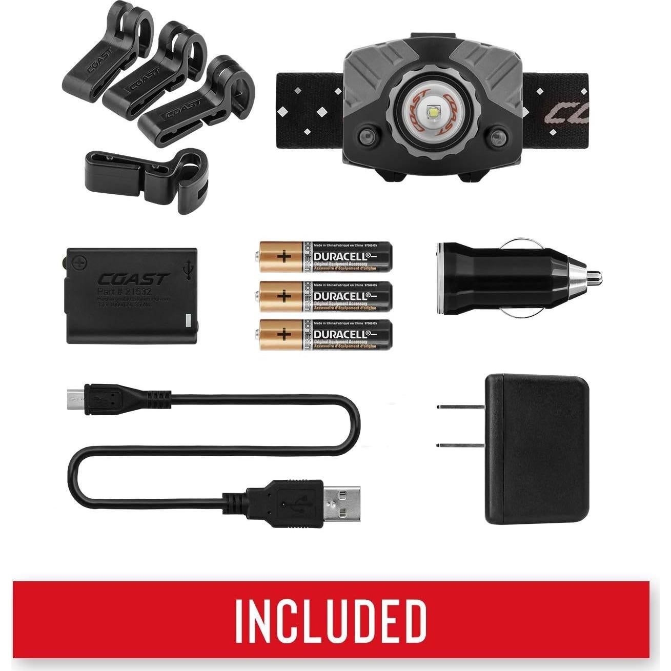 Linterna Frontal Recargable Coast FL78R 530 Lúmenes LED Tri-Color